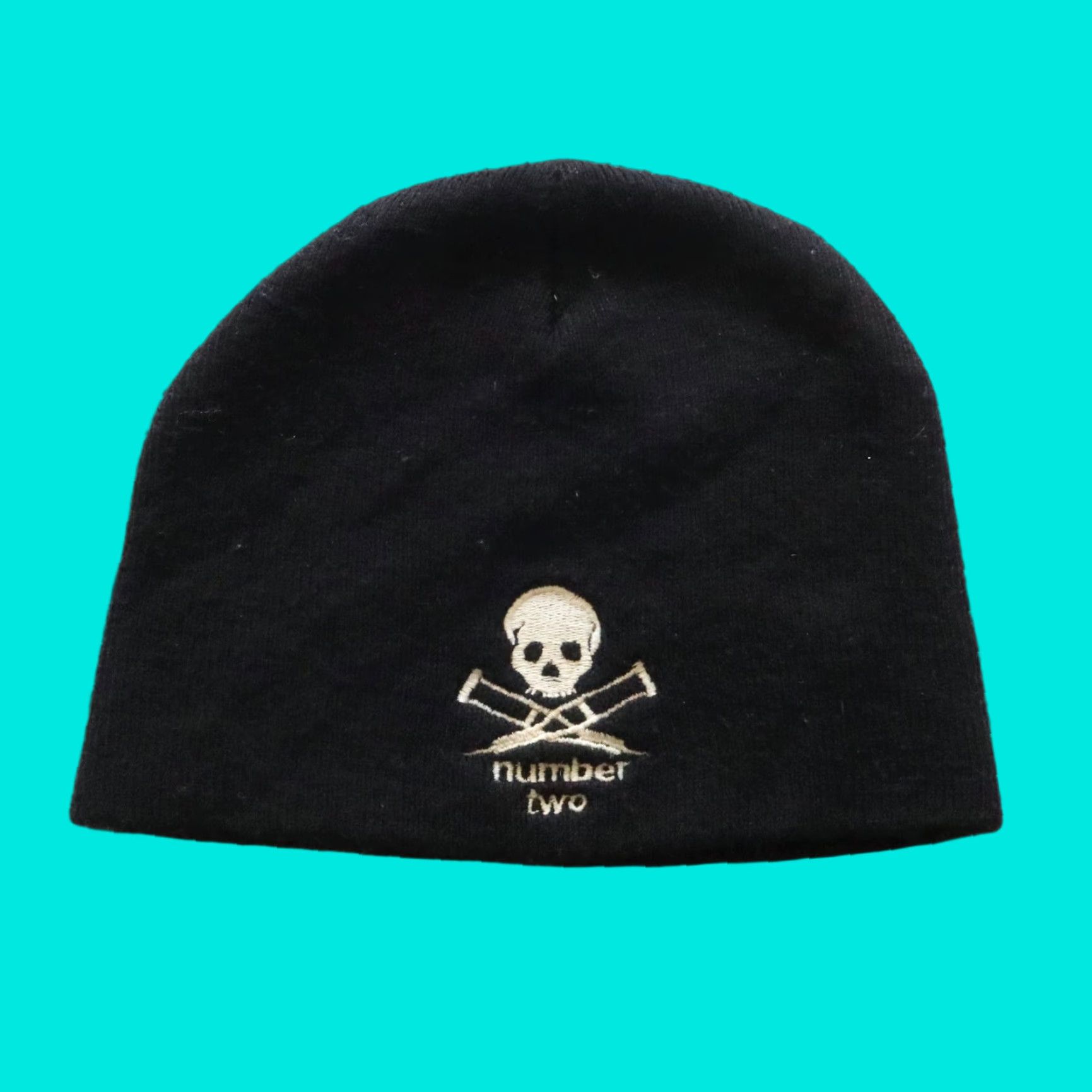 Vintage Vintage Jackass Beanie Hat Mens One Size Black - Beanie Cap - Jackass Number Two - Vintage Mens Beanie Hat Cap Black One Size Size ONE SIZE - 1 Thumbnail