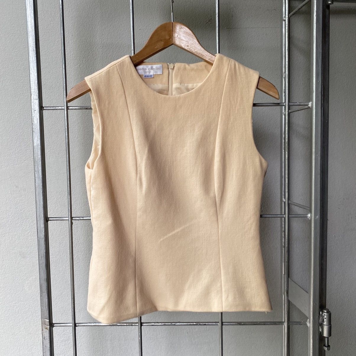 Pierre Cardin Pierre Cardin Beige Sleeveless Blouse Size S / US 4 / IT 40 - 5 Thumbnail