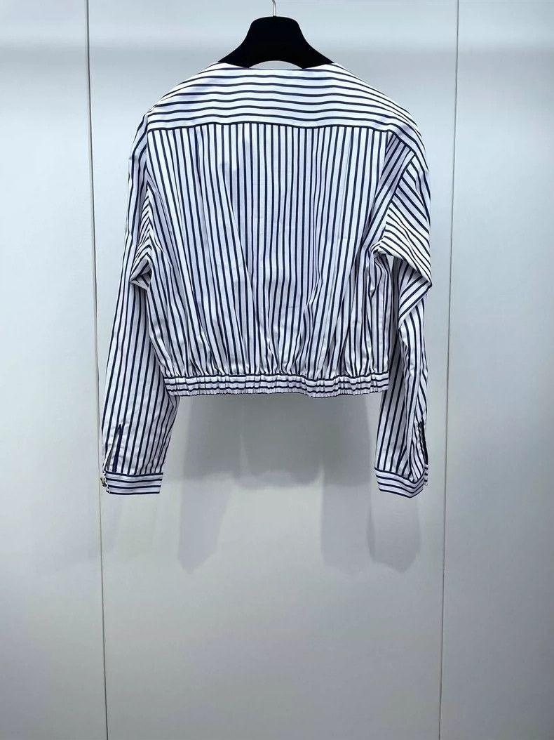 Chanel Chanel Blue and White Striped Doublebreasted Top -2505 Size US S / EU 44-46 / 1 - 2 Thumbnail