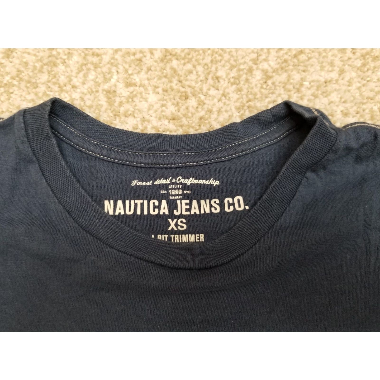 Nautica Nautica Angler Management Fisherman Shirt T-Shirt Crewneck Mens XS Blue Jersey Logo 90s USA Sports Size US XS / EU 42 / 0 - 3 Thumbnail