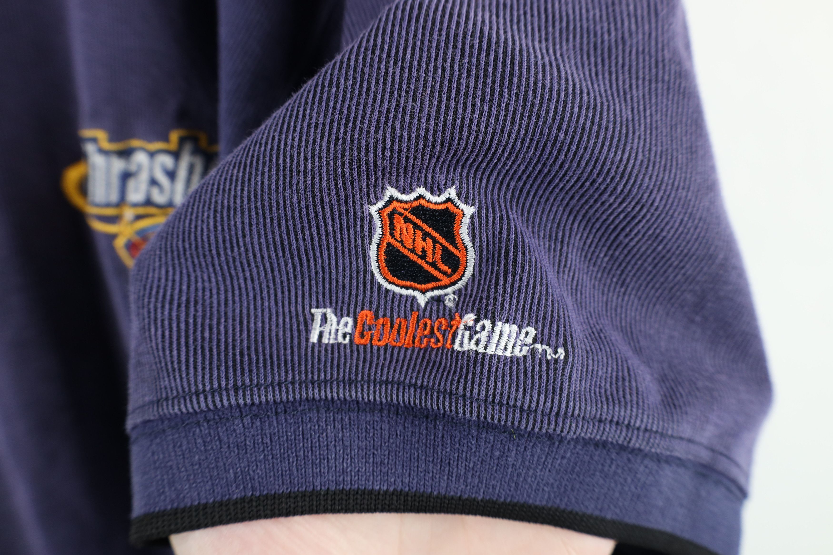 Vintage Vintage Spell Out Atlanta Thrashers Hockey Collared Polo Size US L / EU 52-54 / 3 - 4 Thumbnail