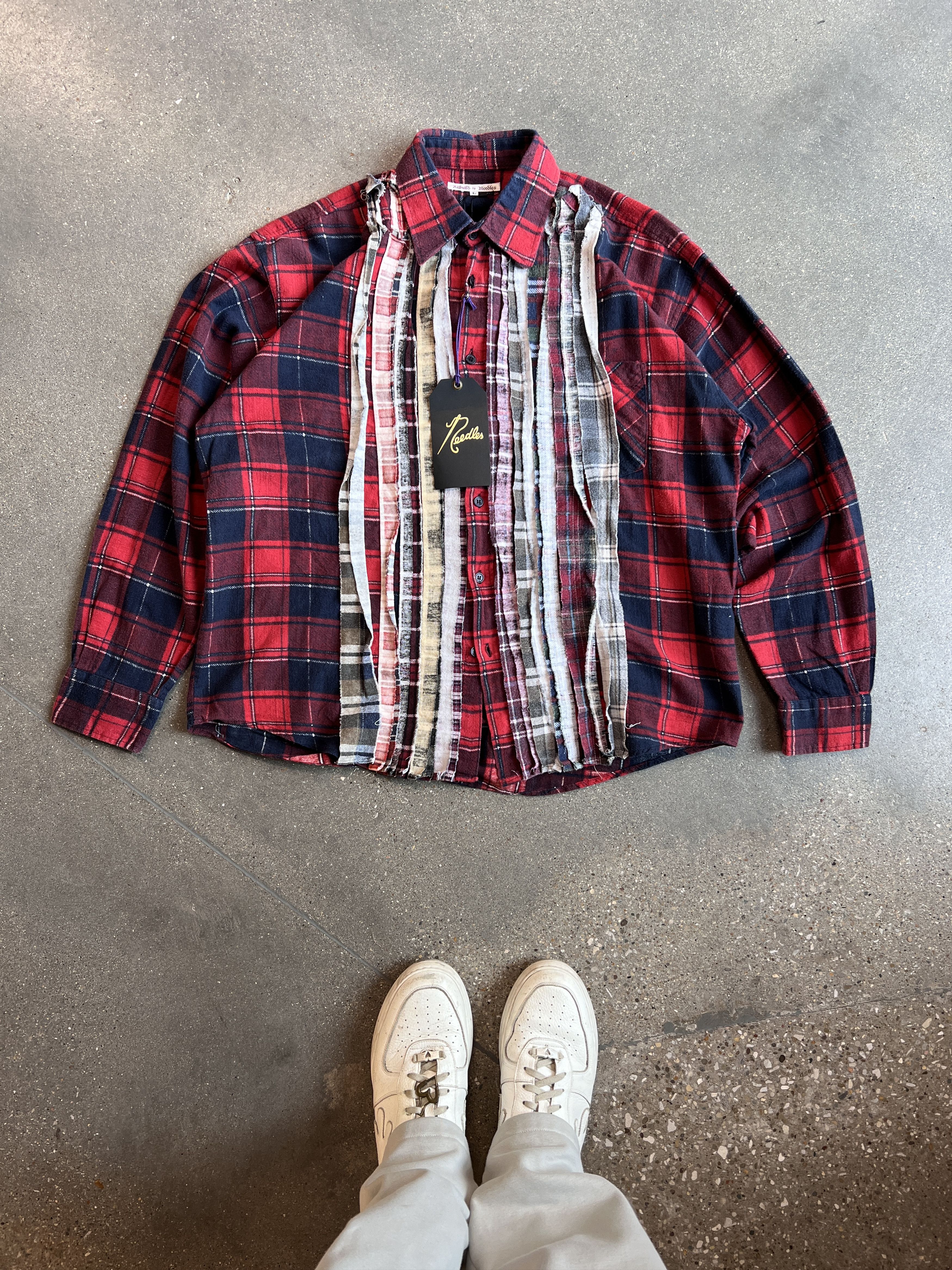 image of Needles Rebuild Flannel Red/multi, Men's (Size Large)
