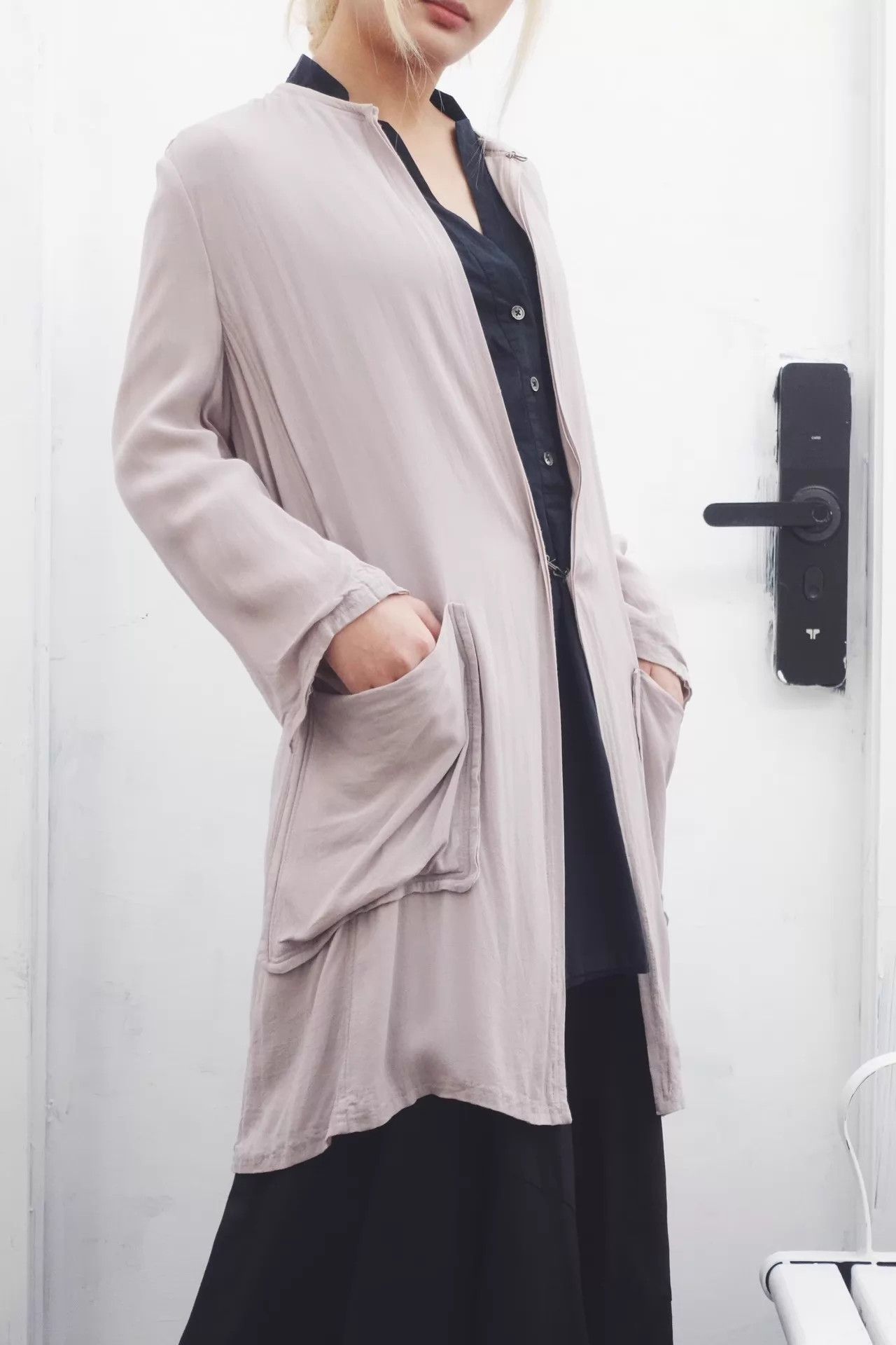 Ann Demeulemeester AD Vintage Muted Purple Lightweight Trench 38 Size XS / US 0-2 / IT 36-38 - 2 Thumbnail