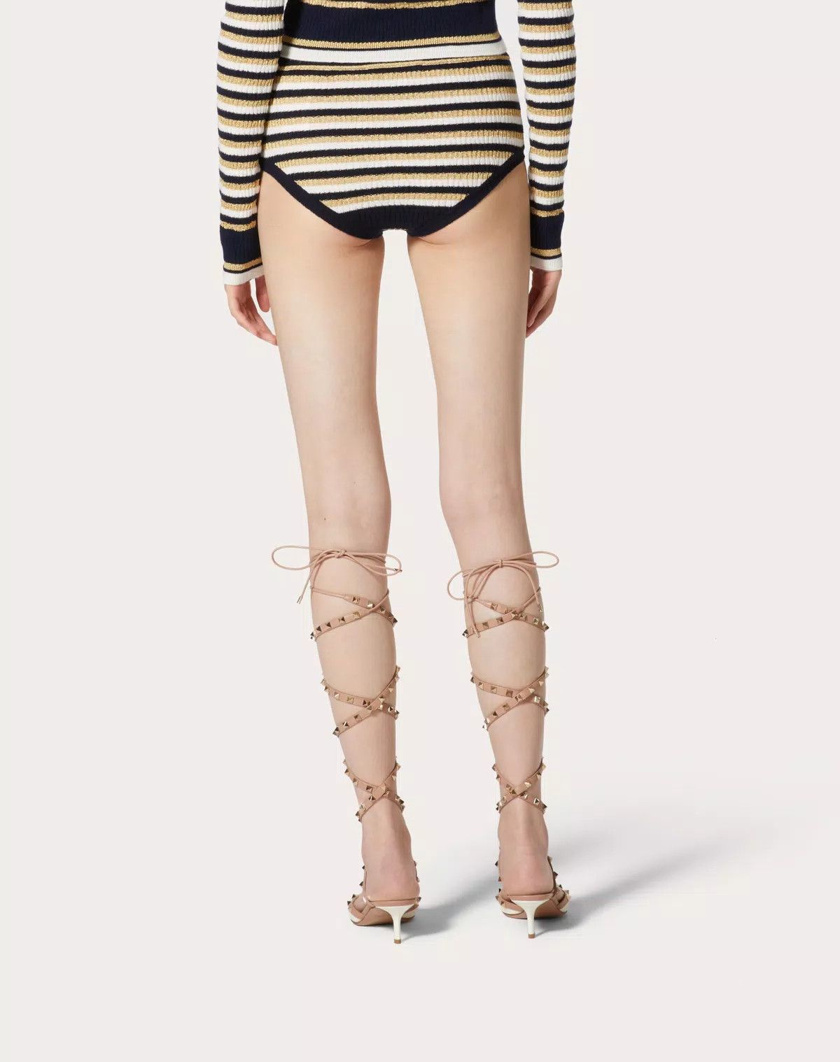 Valentino o1s1wg110625 Wool And Lurex Shorts in Multicolor Size 32" / US 10 / IT 46 - 5 Thumbnail