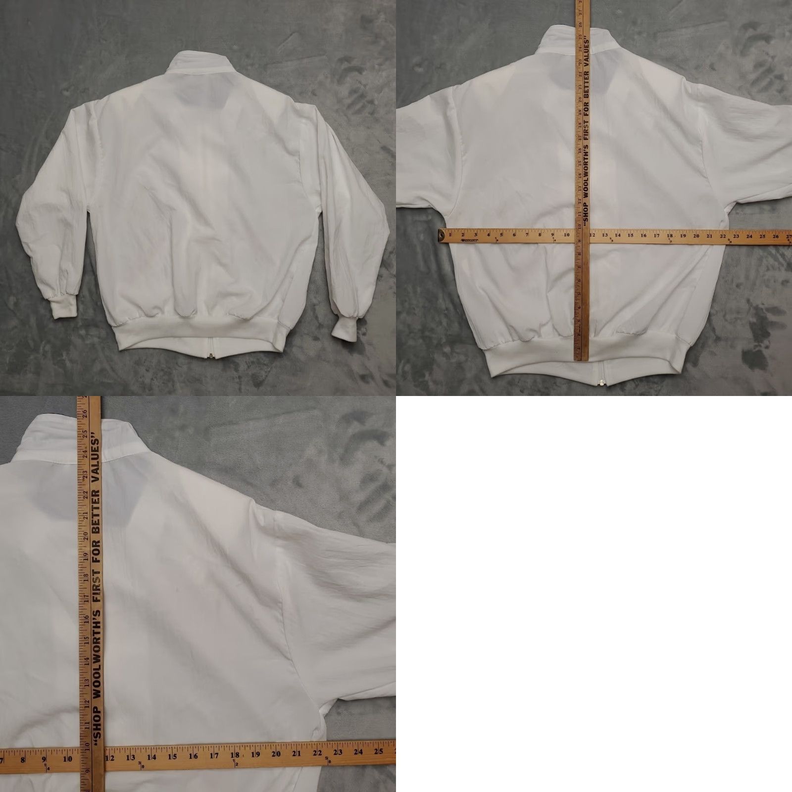 Vintage VINTAGE Windbreaker Jacket White Lightweight Pullover Red Blue Accents Womens Bomber Jacket Cricket Lane, Size 10 Size L / US 10 / IT 46 - 8 Thumbnail