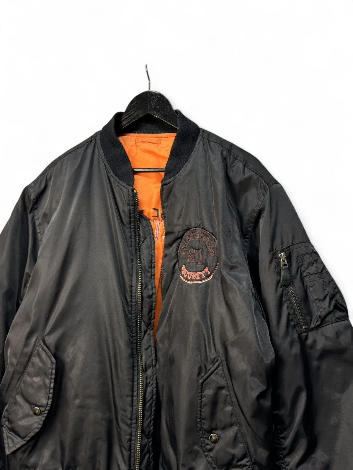 If Six Was Nine Vintage Okamoto Security Industries MA-1 Bomber Jacket Faded Size US L / EU 52-54 / 3 - 7 Thumbnail