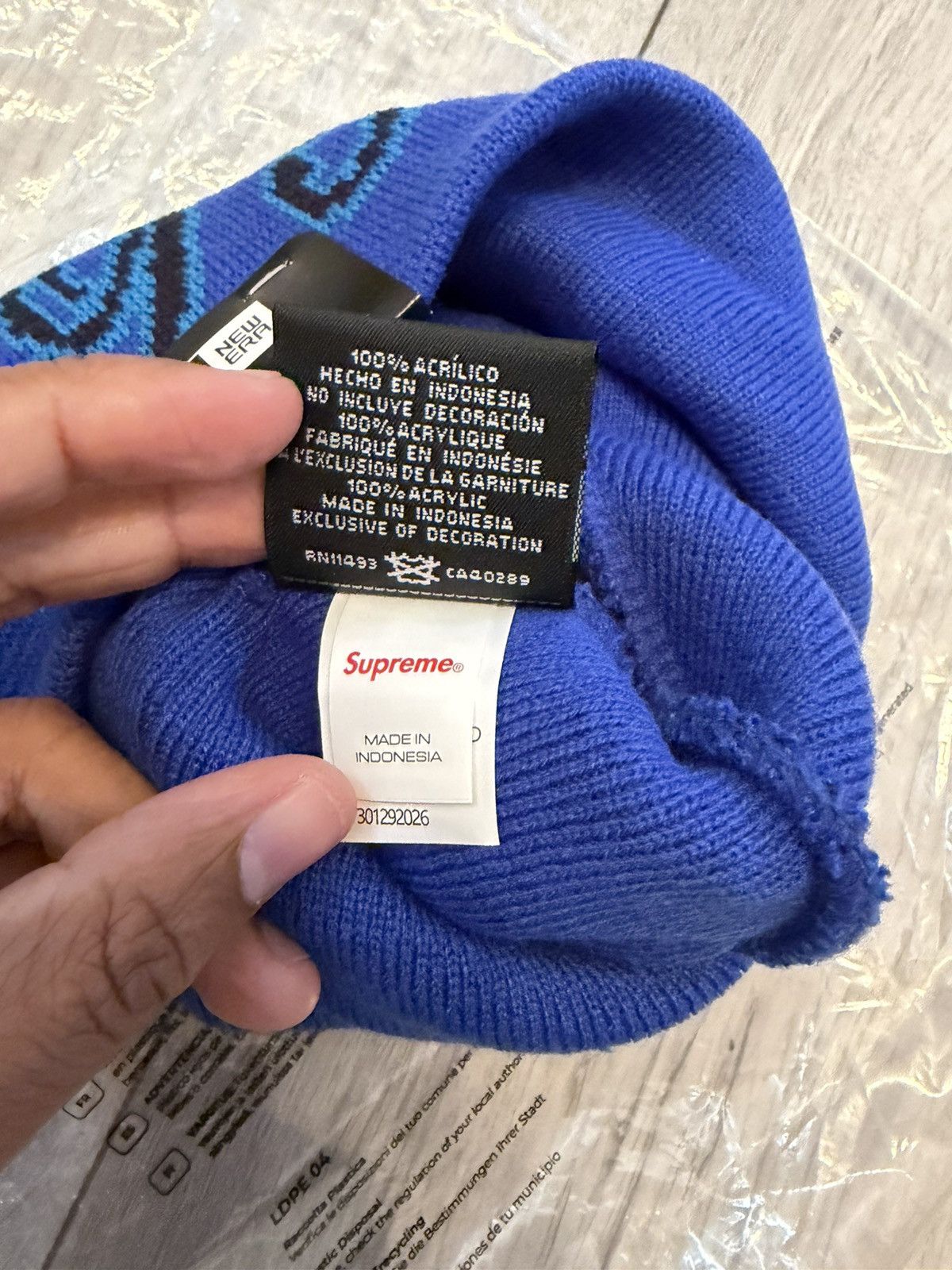 Supreme Supreme SS26 New Era Cursive Beanie Royal Blue Size ONE SIZE - 8 Thumbnail
