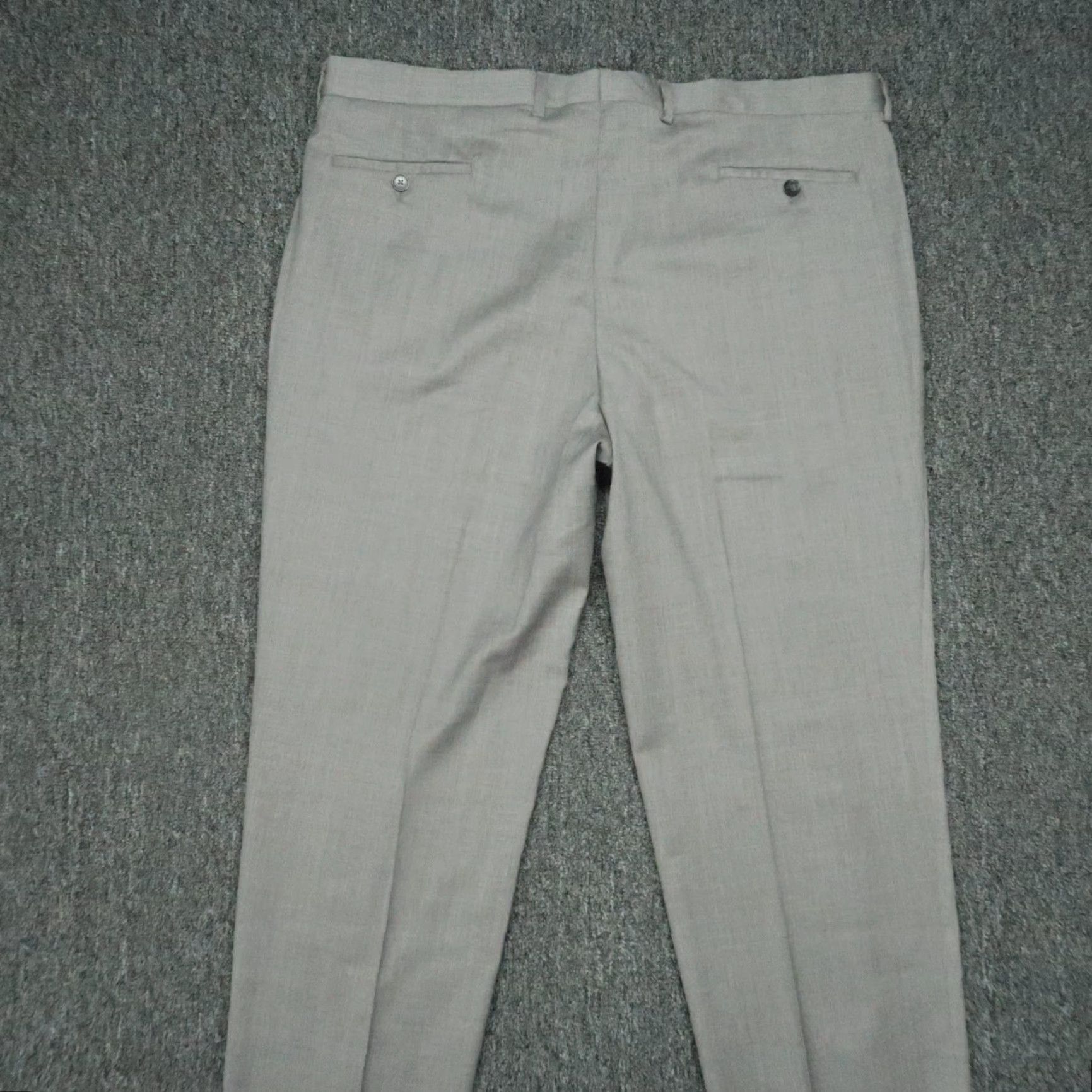 Peter Millar Peter Millar Pants Men 40x30 Gray Wool Chino Trousers Flat Front Casual Business 40 In Belt Loops Slashing Pockets Stretch Mens Size US 40 / EU 56 - 5 Thumbnail