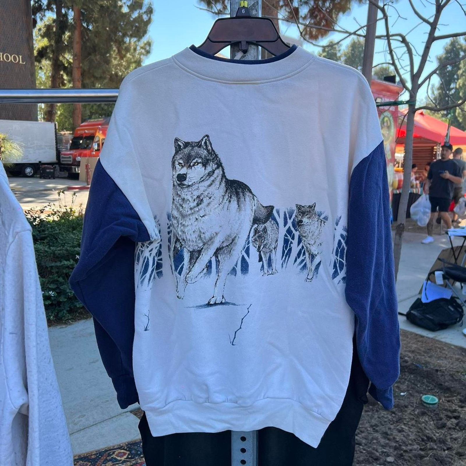 Other 80s vintage wolf graphic crewneck Size US L / EU 52-54 / 3 - 2 Thumbnail