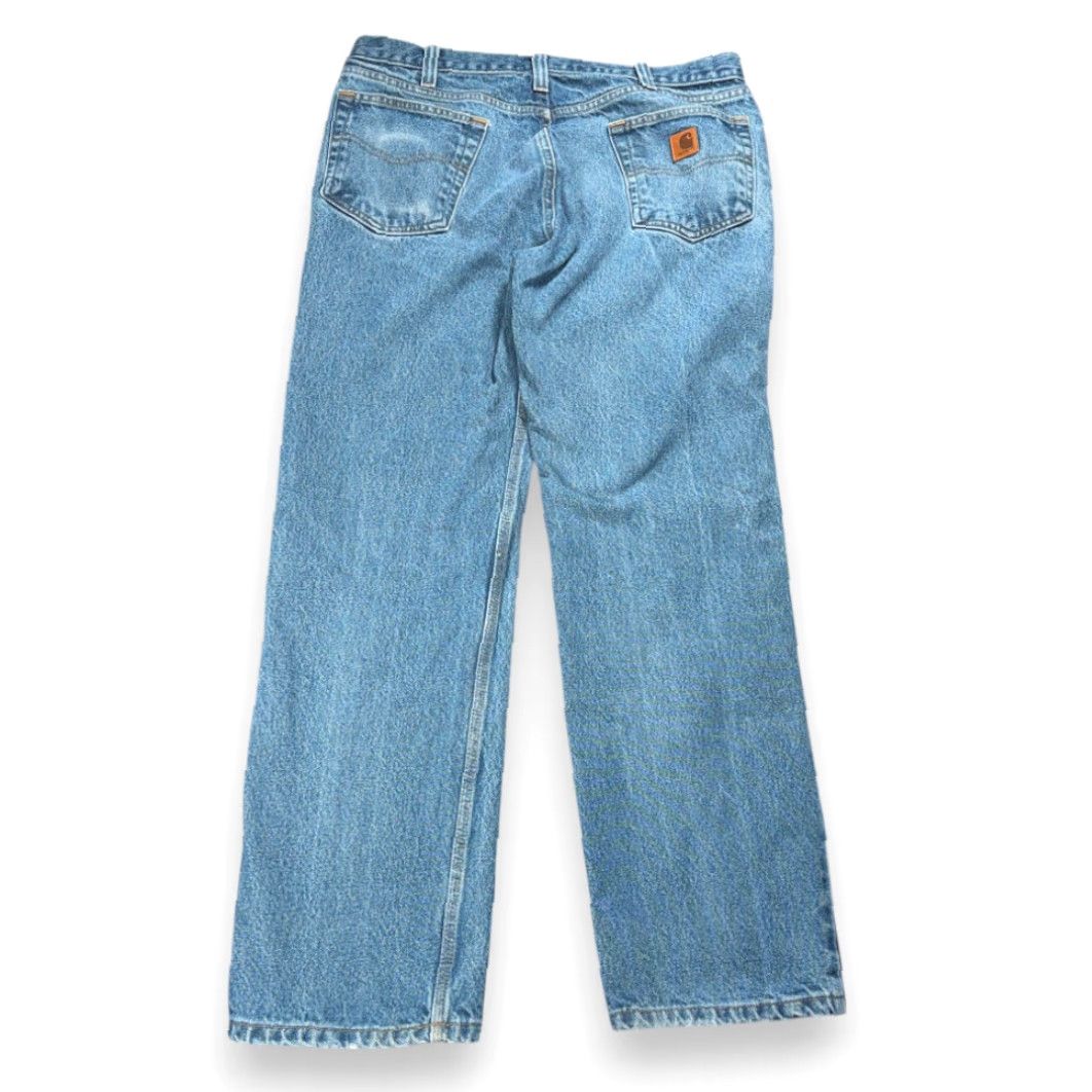 Carhartt Carhartt Jeans Mens 36x32 Blue Denim Light Wash Relaxed Fit Denim Workwear B460 Size US 36 / EU 52 - 2 Thumbnail