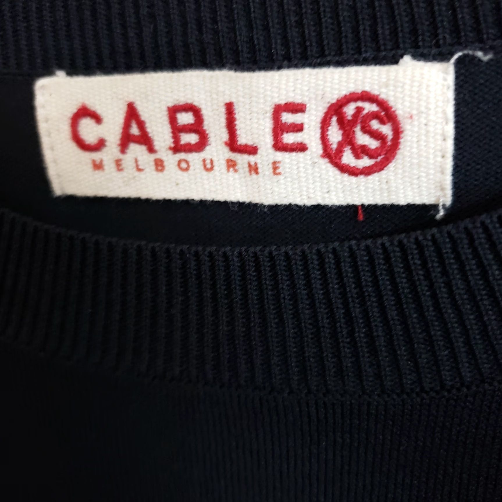 Vintage Cable Melbourne Womens Knit Top XS Black Long Sleeve Blouse Knit Casual Womens XS Black Size XS / US 0-2 / IT 36-38 - 4 Thumbnail