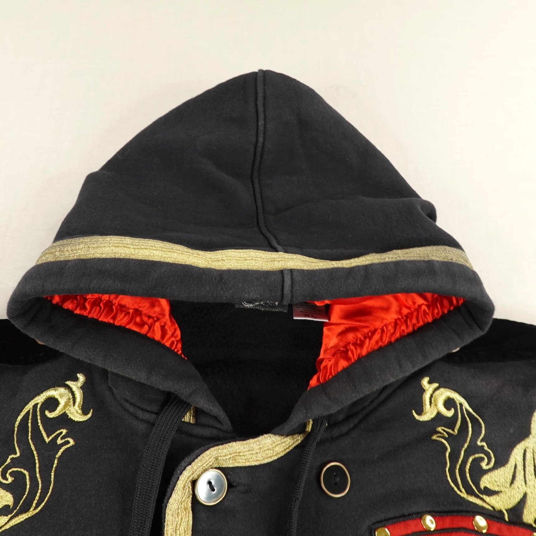 Doublet Clench Hoodie Mens XL Embroidered Double Breasted Royalty Crest Sweatshirt Y2K Size US XL / EU 56 / 4 - 2 Thumbnail