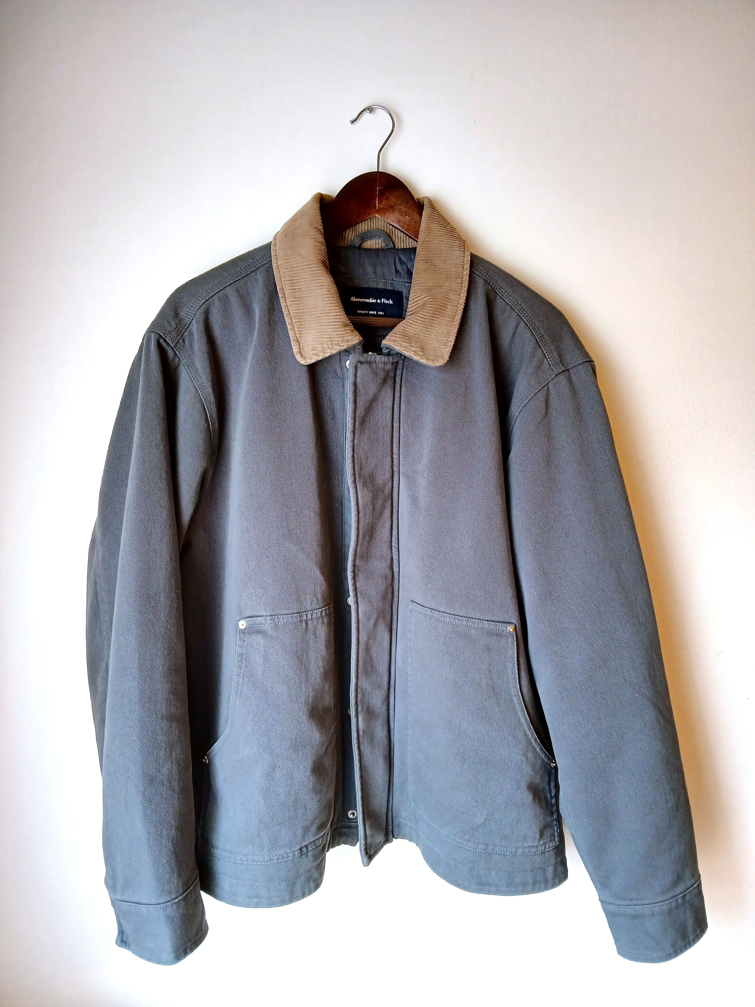 Abercrombie & Fitch Abercrombie & Fitch Workwear Kanga Zip Jacket Blue-Gray Size US L / EU 52-54 / 3 - 1 Thumbnail