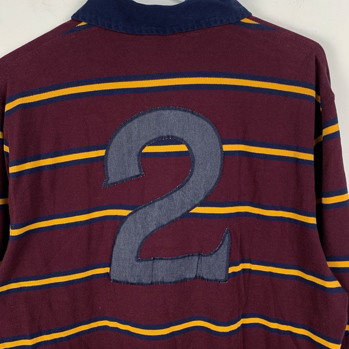 Polo Ralph Lauren Polo Ralph Lauren "2" Striped Rugby Long Sleeve Polo Shirt Size US L / EU 52-54 / 3 - 5 Thumbnail