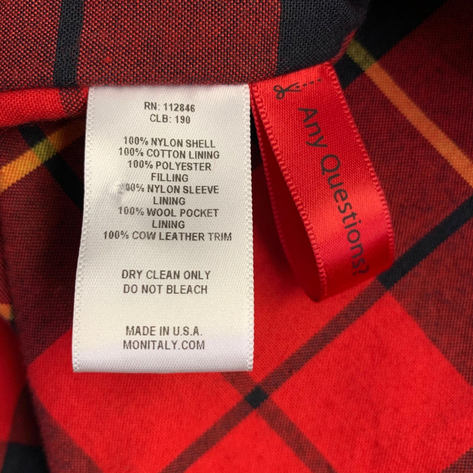 Monitaly MONITALY Size L Red Quilted Nylon Hooded Buckle Clasp Coat Size US L / EU 52-54 / 3 - 7 Thumbnail