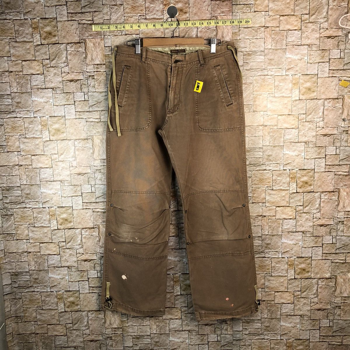 Japanese Brand Sunny Clouds Brown Cargo Multipocket Pants #A992 Size US 29 - 1 Thumbnail