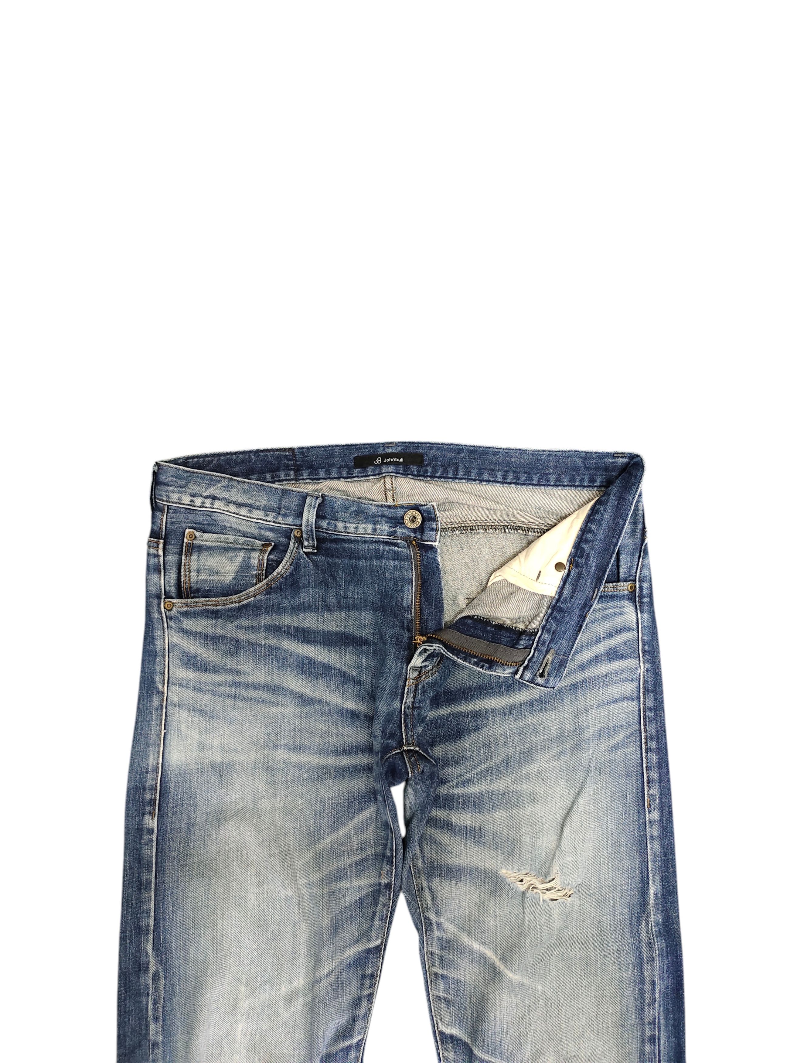 Kapital Vintage 90s Johnbull Clawmark Distress Faded Denim Jeans Size US 35 - 7 Thumbnail
