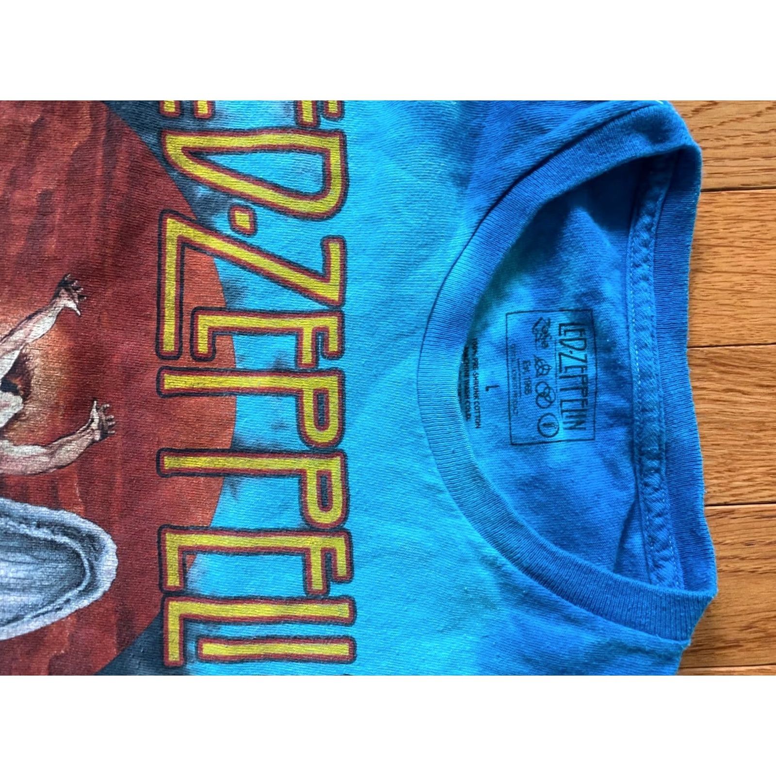 Rainbow Led Zeppelin U.S. Tour 1975 Tie Dye Short Sleeve T-Shirt Sz L Mens Rainbow Tee Size US L / EU 52-54 / 3 - 3 Thumbnail
