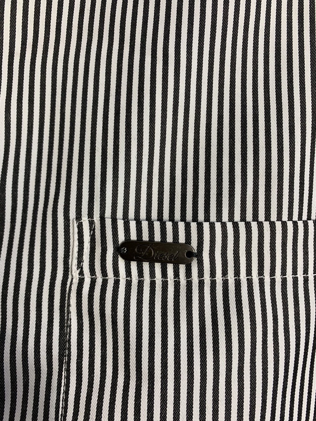 Diesel Diesel Hickory Stripe Selvedge Long Shirt Single Pocket Size L / US 10 / IT 46 - 5 Thumbnail