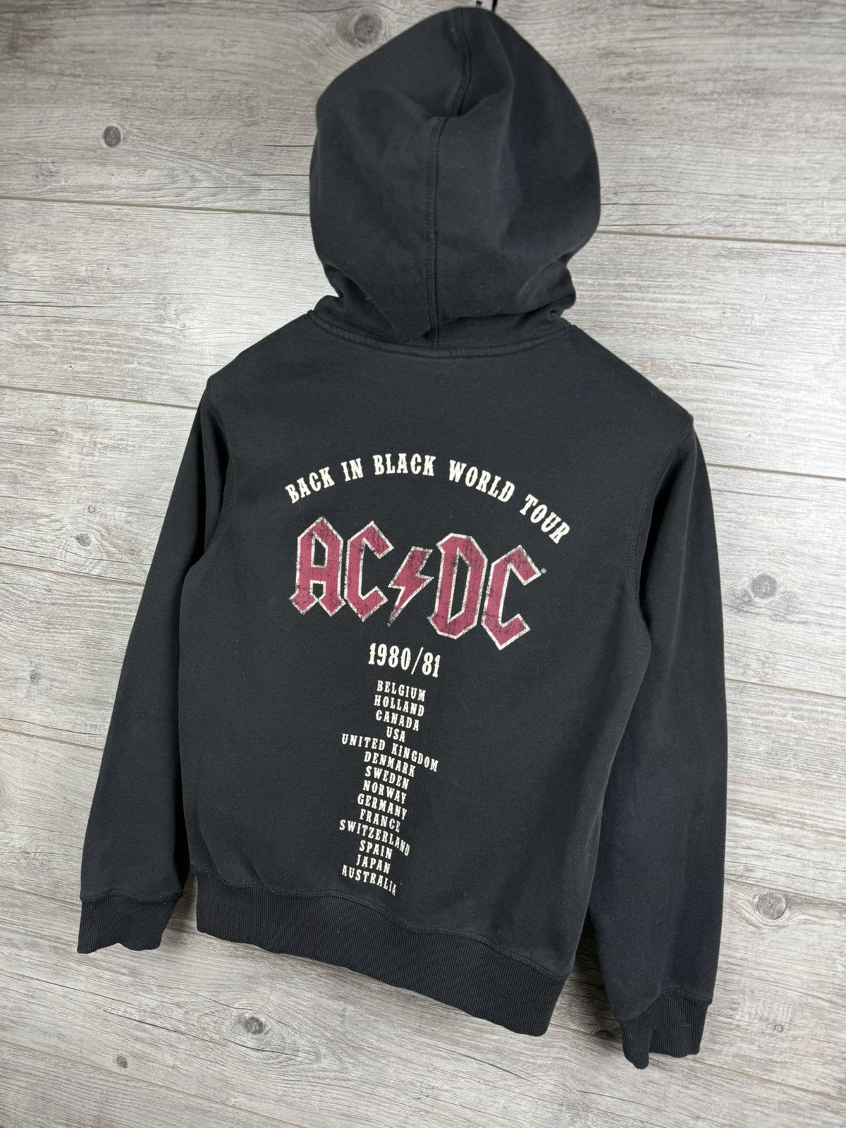 ACDC Extra Large Black Red Hoodie Size XS