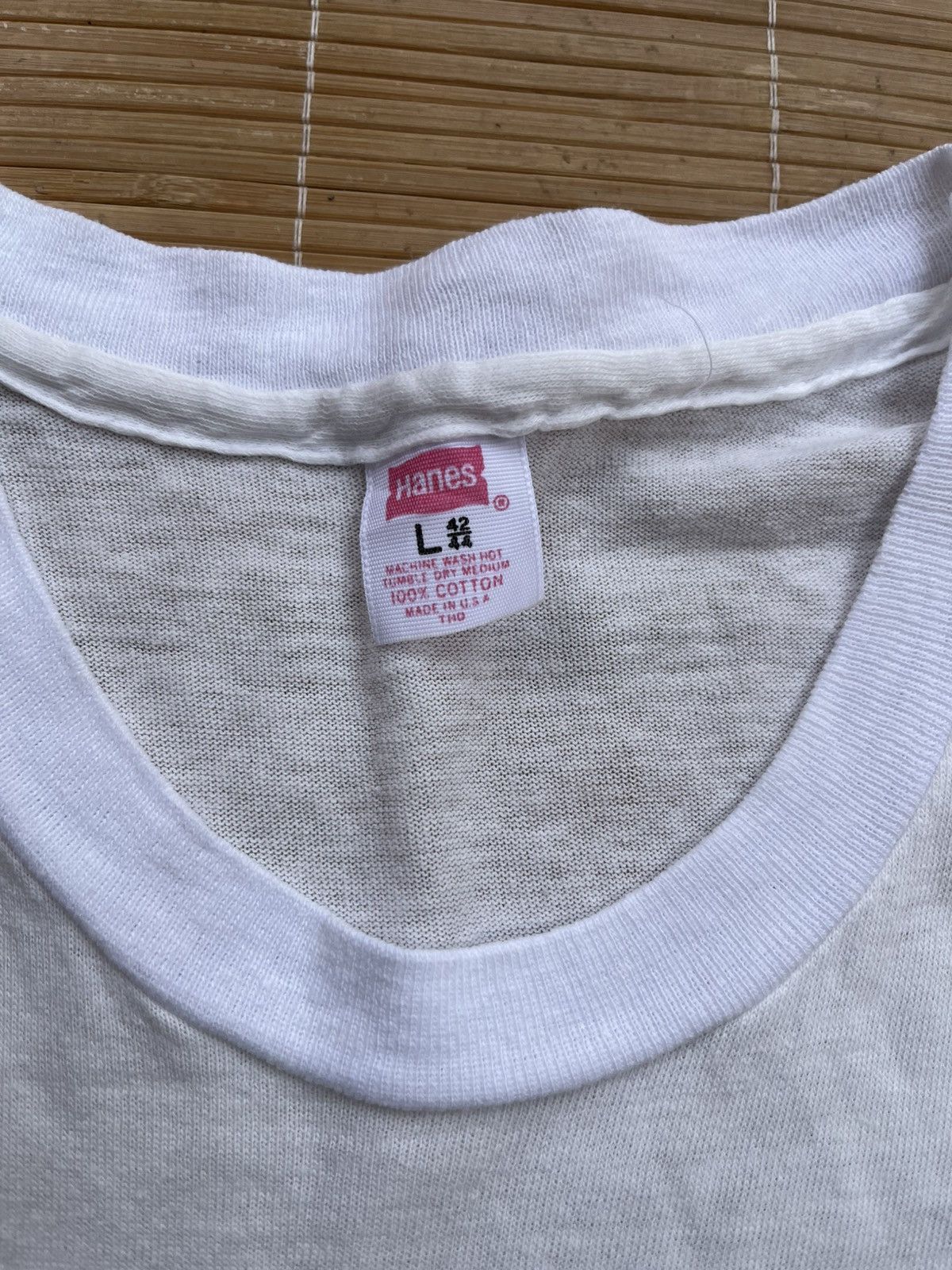 Vintage Vintage 60s Hanes blank tee Size US L / EU 52-54 / 3 - 4 Thumbnail