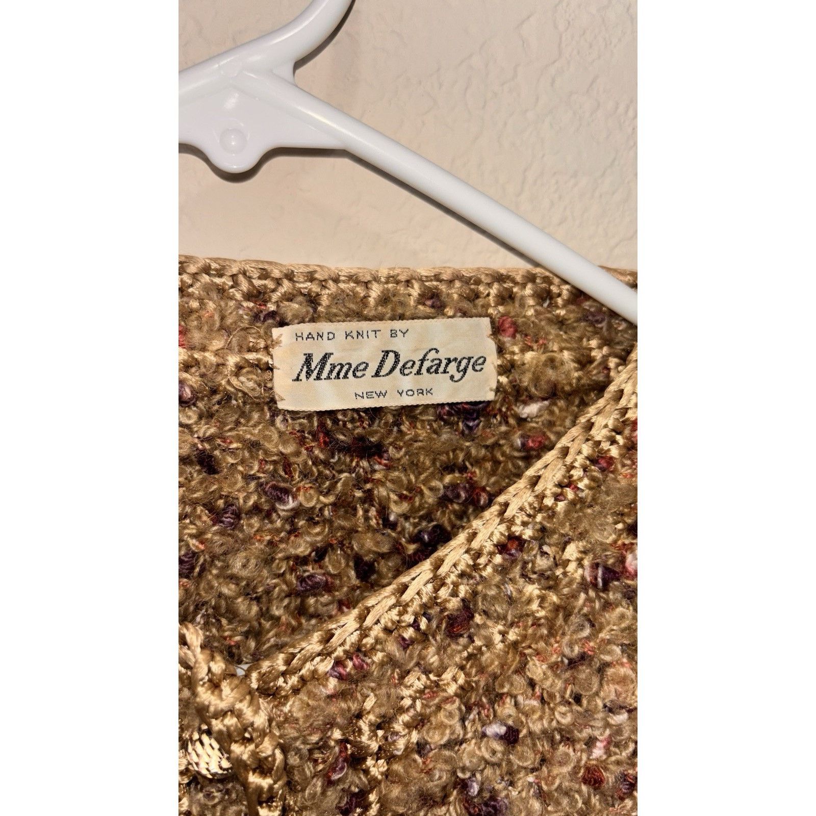 Other MME Defarge New York Vintage Sweater Jacket Beige Size S / US 4 / IT 40 - 5 Thumbnail