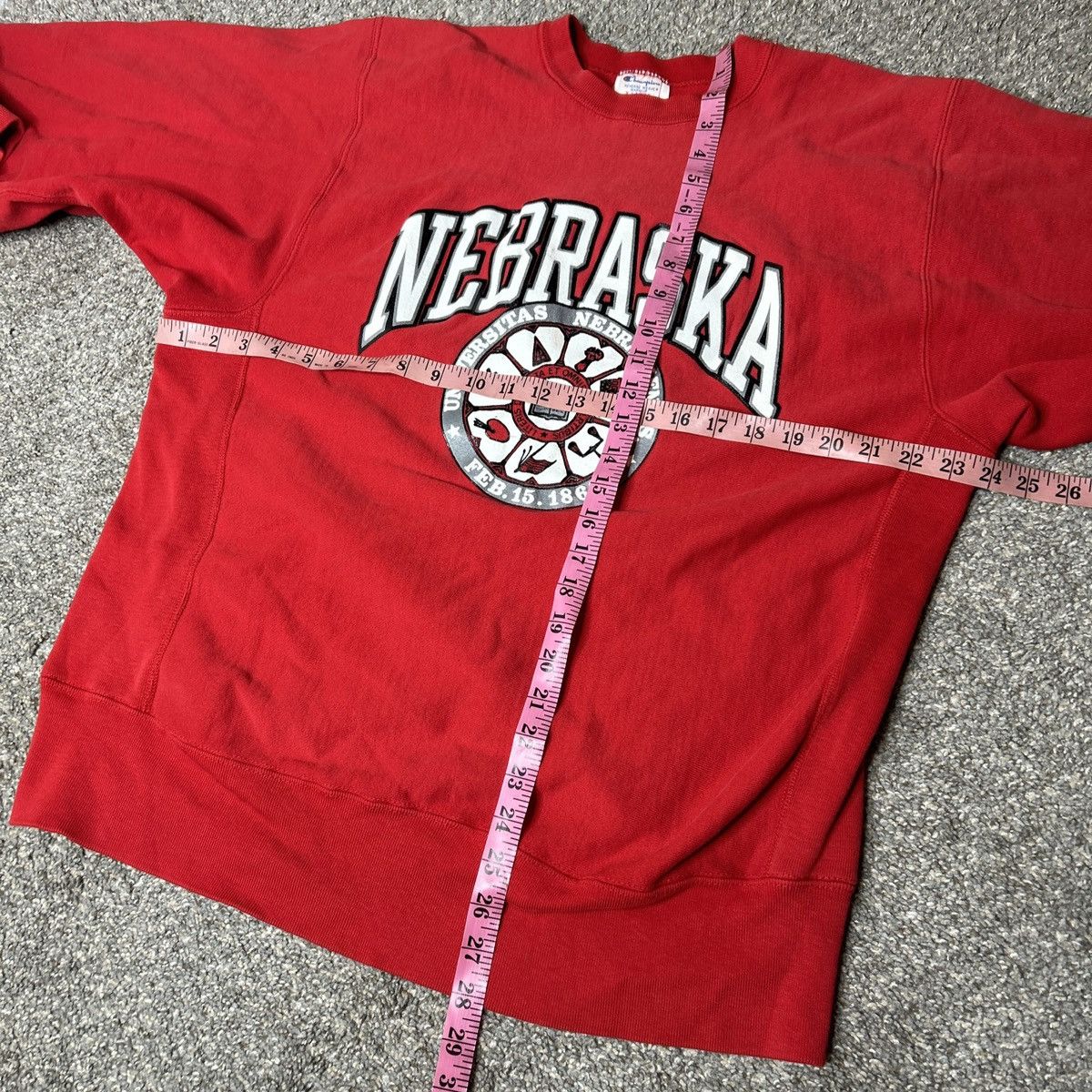 Champion × Vintage 80s champion reverse weave Nebraska red sweatshirt Size US XL / EU 56 / 4 - 8 Thumbnail