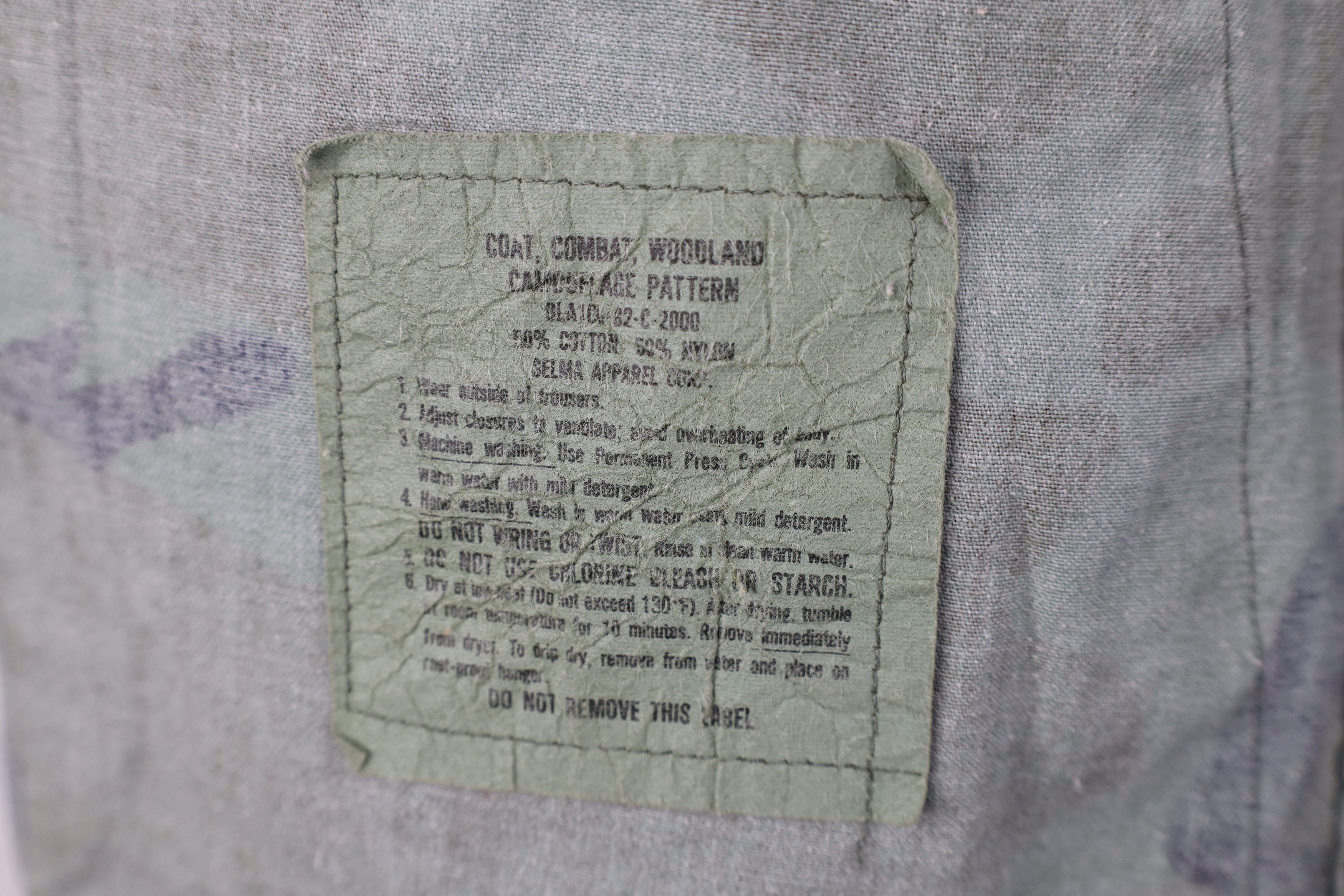 Vintage Vintage 80s USGI Stamp Woodland Camouflage Combat Jacket Size US S / EU 44-46 / 1 - 11 Thumbnail