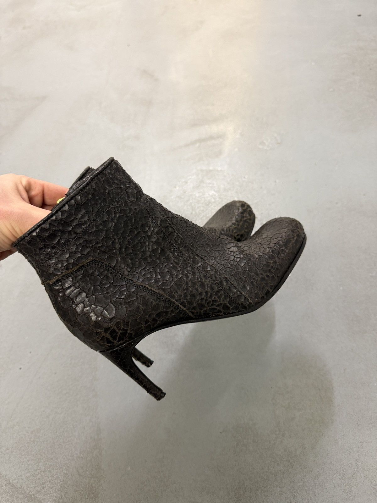Rick Owens Rick Owens Vintage Textured Leather Heeled Ankle Boots Size US 6 / IT 36 - 4 Thumbnail