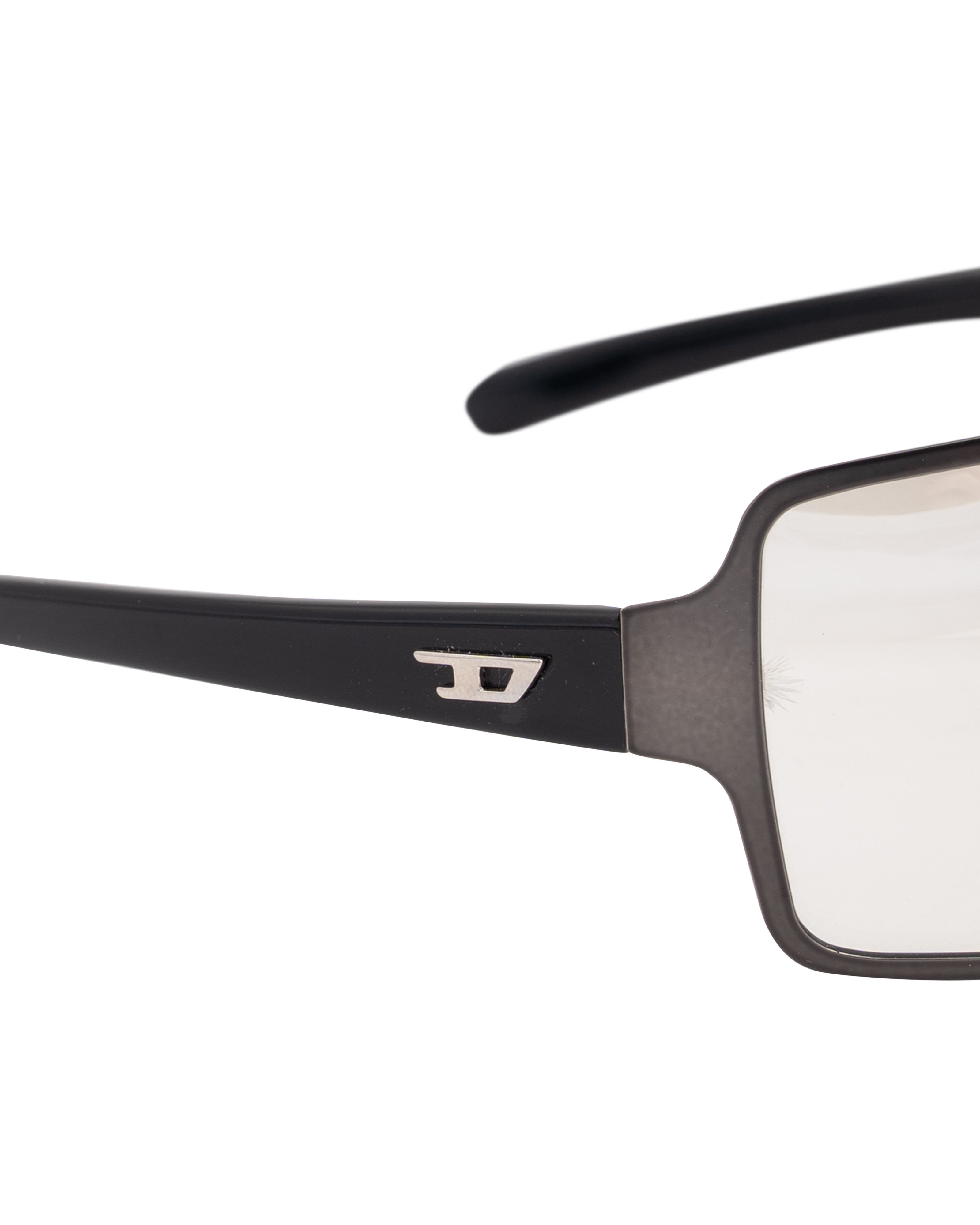 Diesel Diesel '90s White Lens Metal Rectangular Sunglasses Size ONE SIZE - 3 Thumbnail