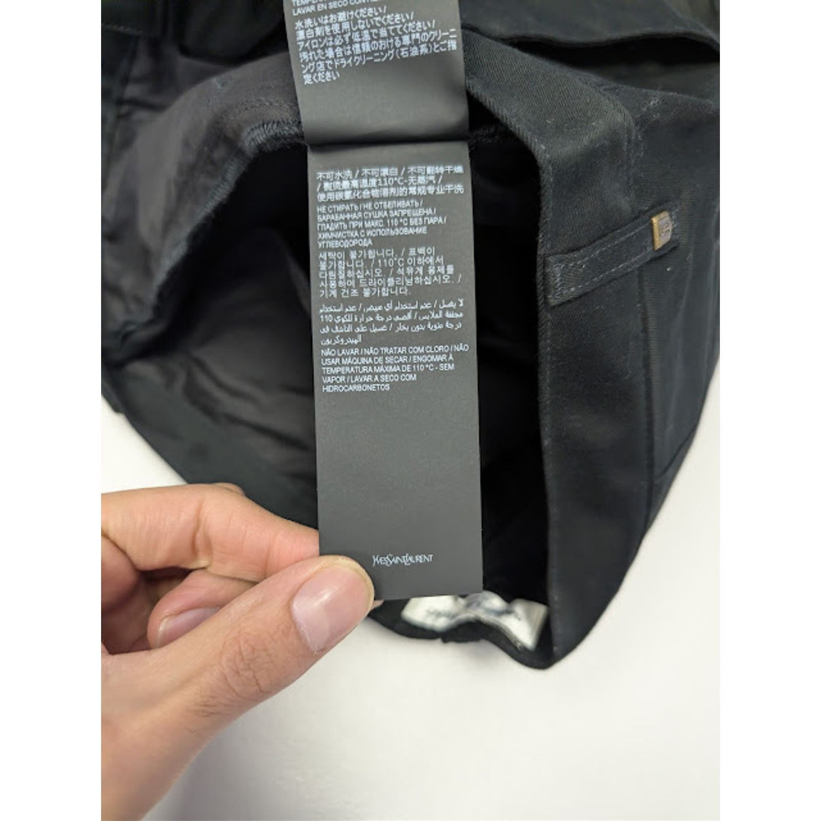 Saint Laurent Paris o1rshd1 Slim Fit Cotton Chino Pants in Black Size US 36 / EU 52 - 20 Thumbnail