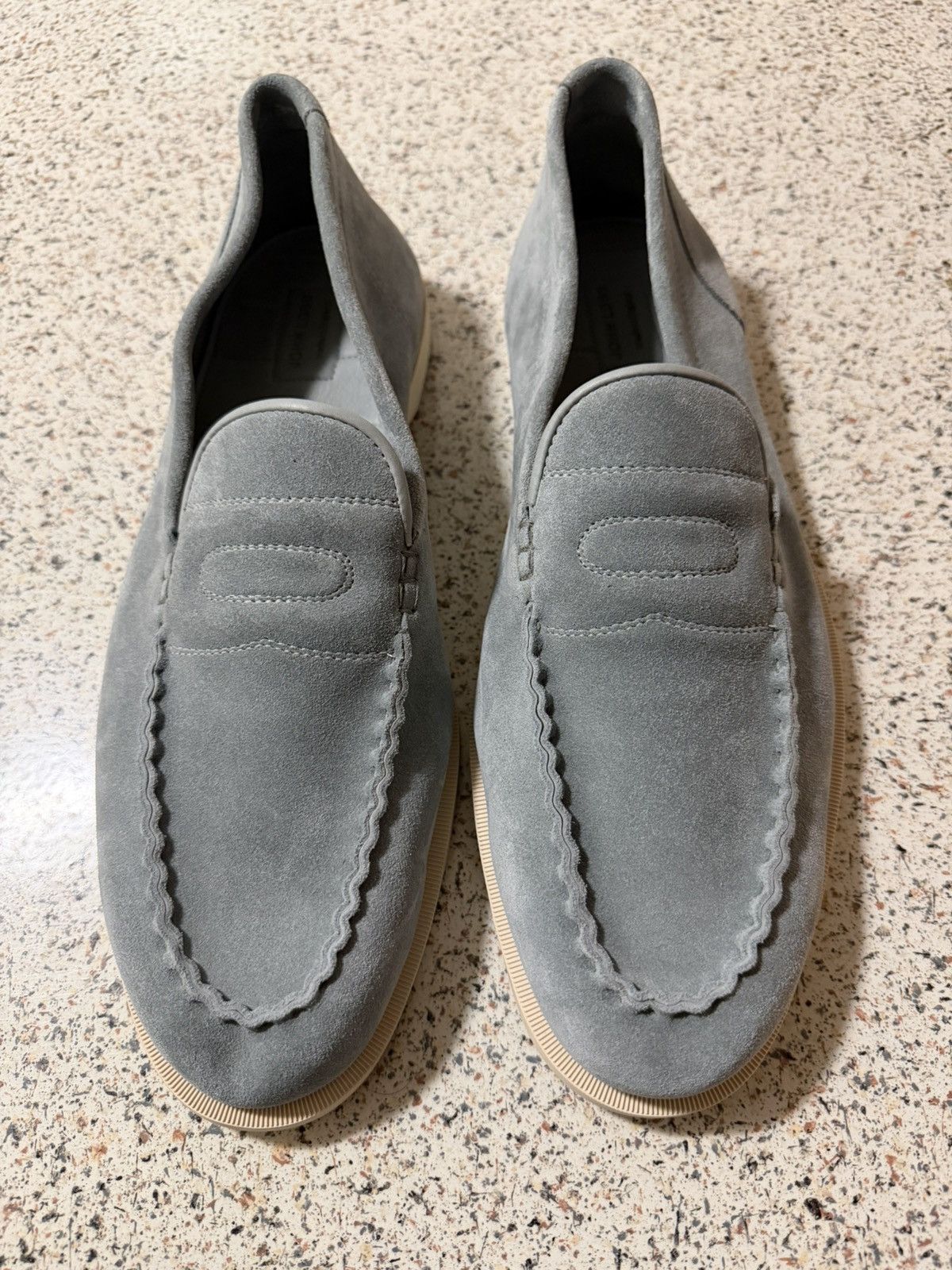 John Lobb Ice Blue Pace Suede Loafer Size US 11 / EU 44 - 1 Thumbnail