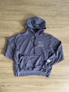 reversible navy french logo hoodie