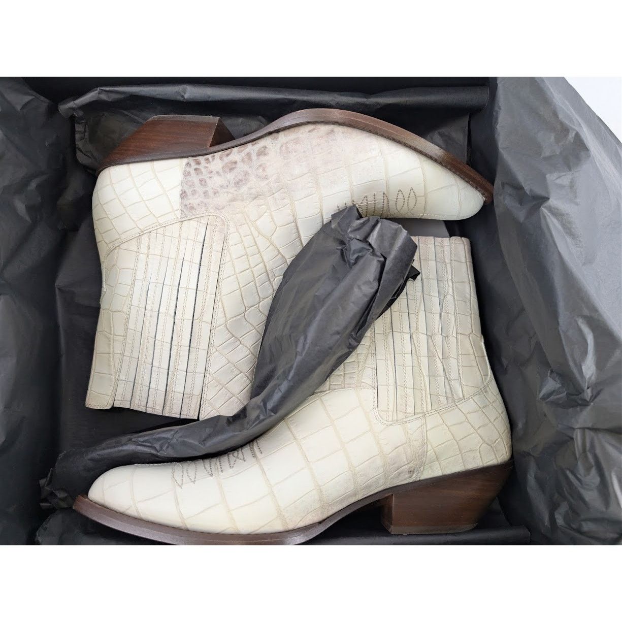 Celine o1rshd1 Leon Chelsea Boots in White Size US 9 / EU 42 - 18 Thumbnail