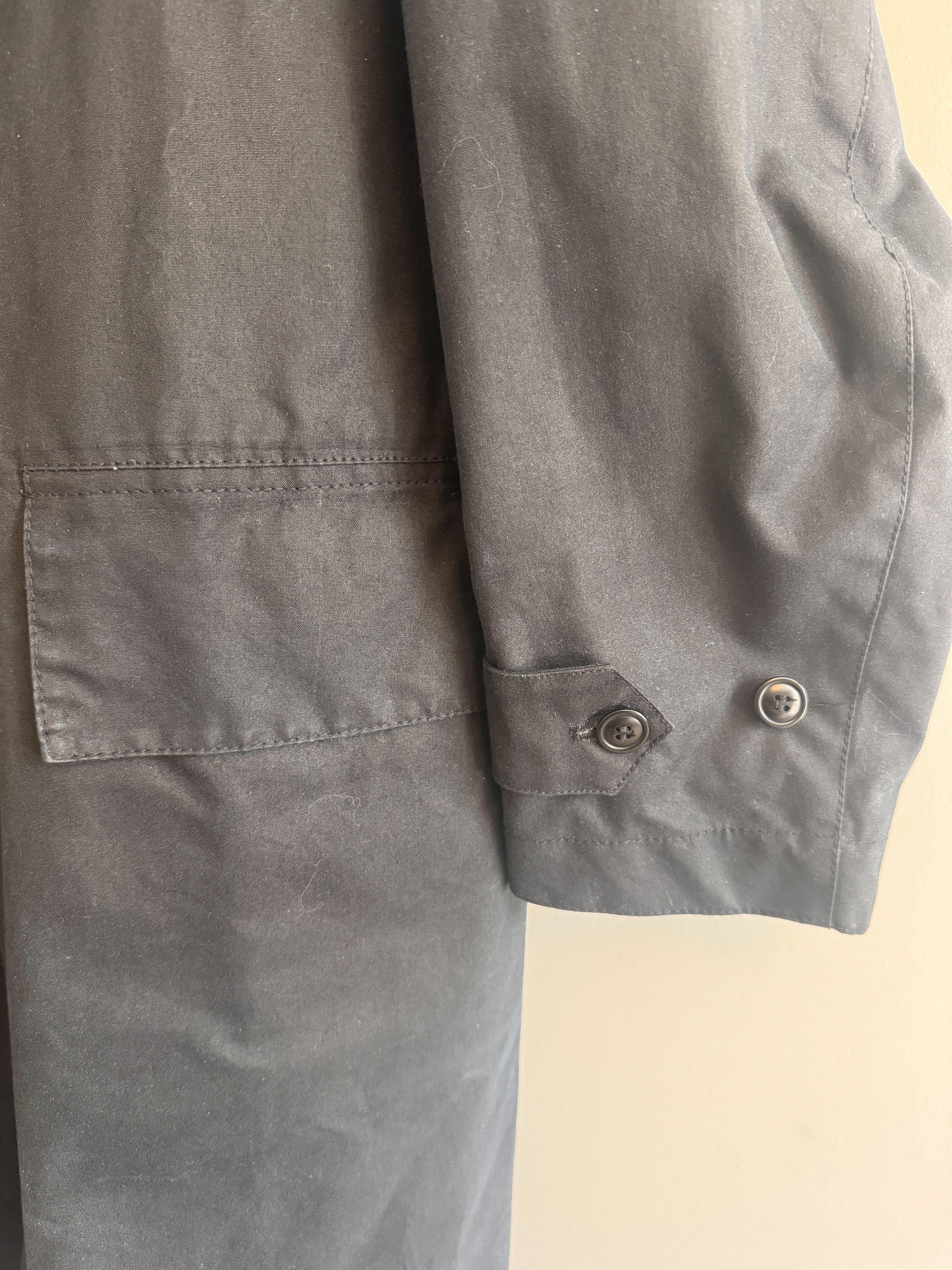 Waxed Cotton Rain Coat in Blue, Men's (Size S) — image 5 of 6