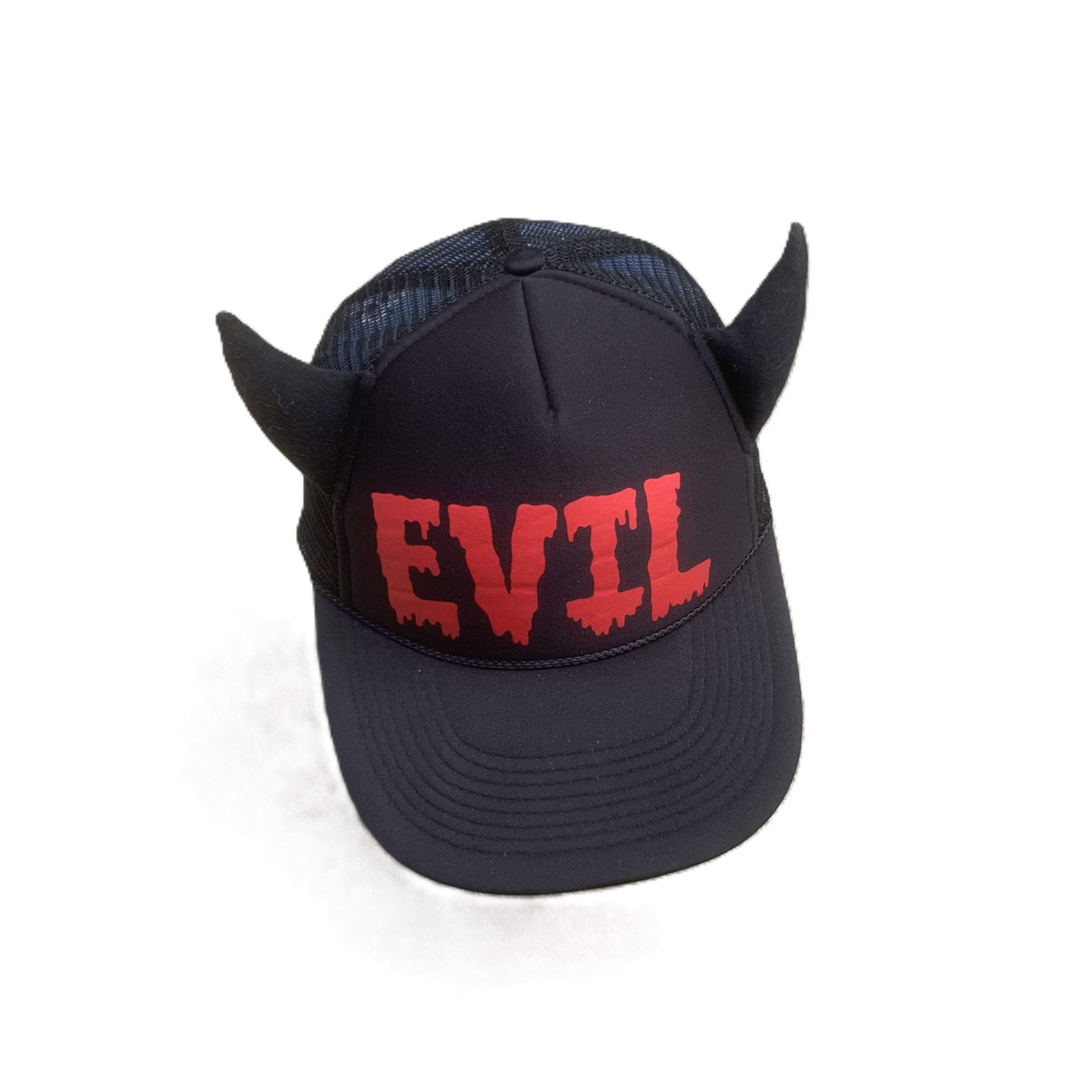 Otto Vintage Trucker Hat Devil Horn Hat Hellcat Punks Red Evil Size ONE SIZE - 1 Thumbnail