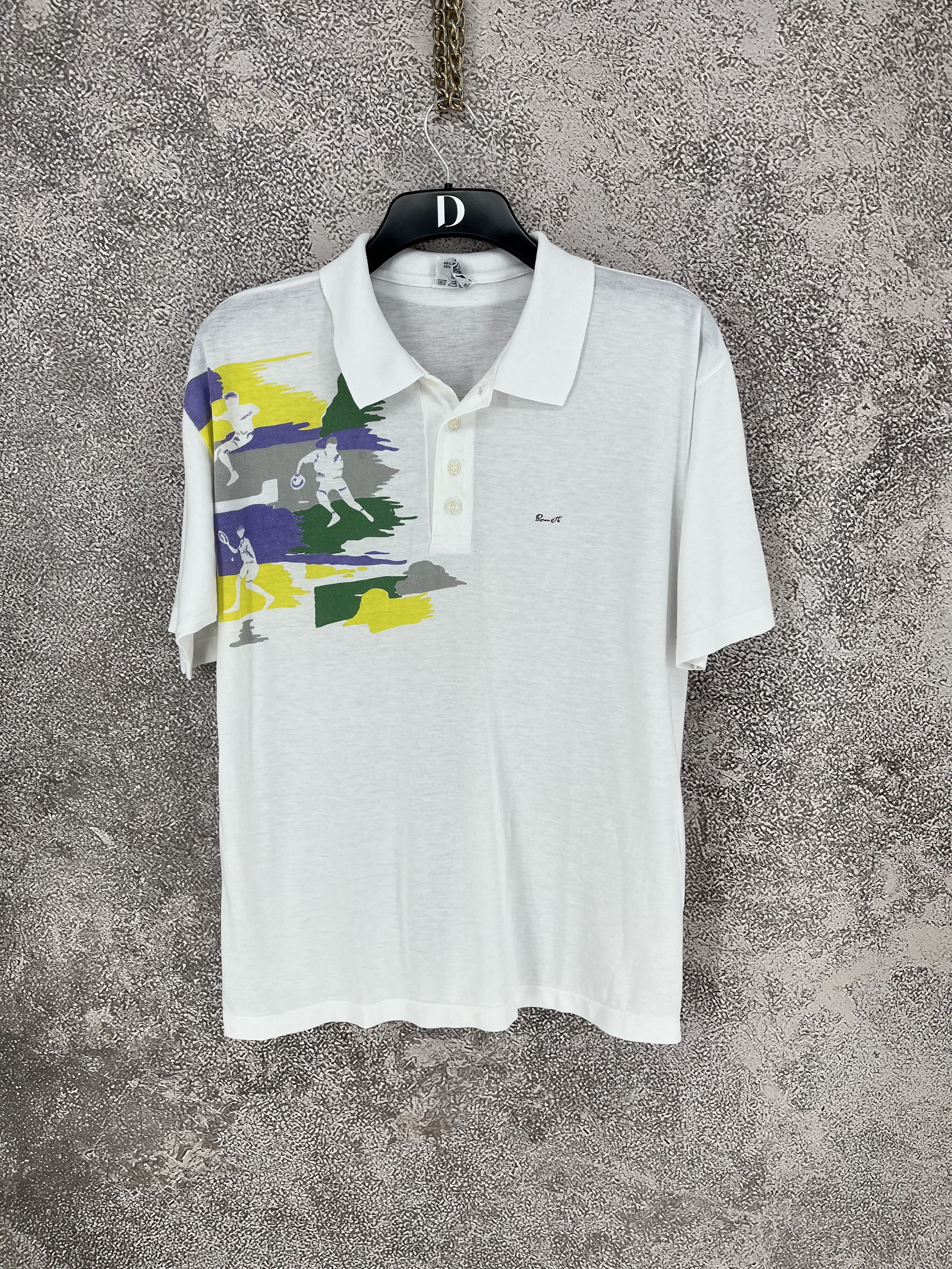 Vintage Vintage Size L Polo Tenis Shirt Polo Shirt Pattern 80s 90s Size US L / EU 52-54 / 3 - 1 Thumbnail