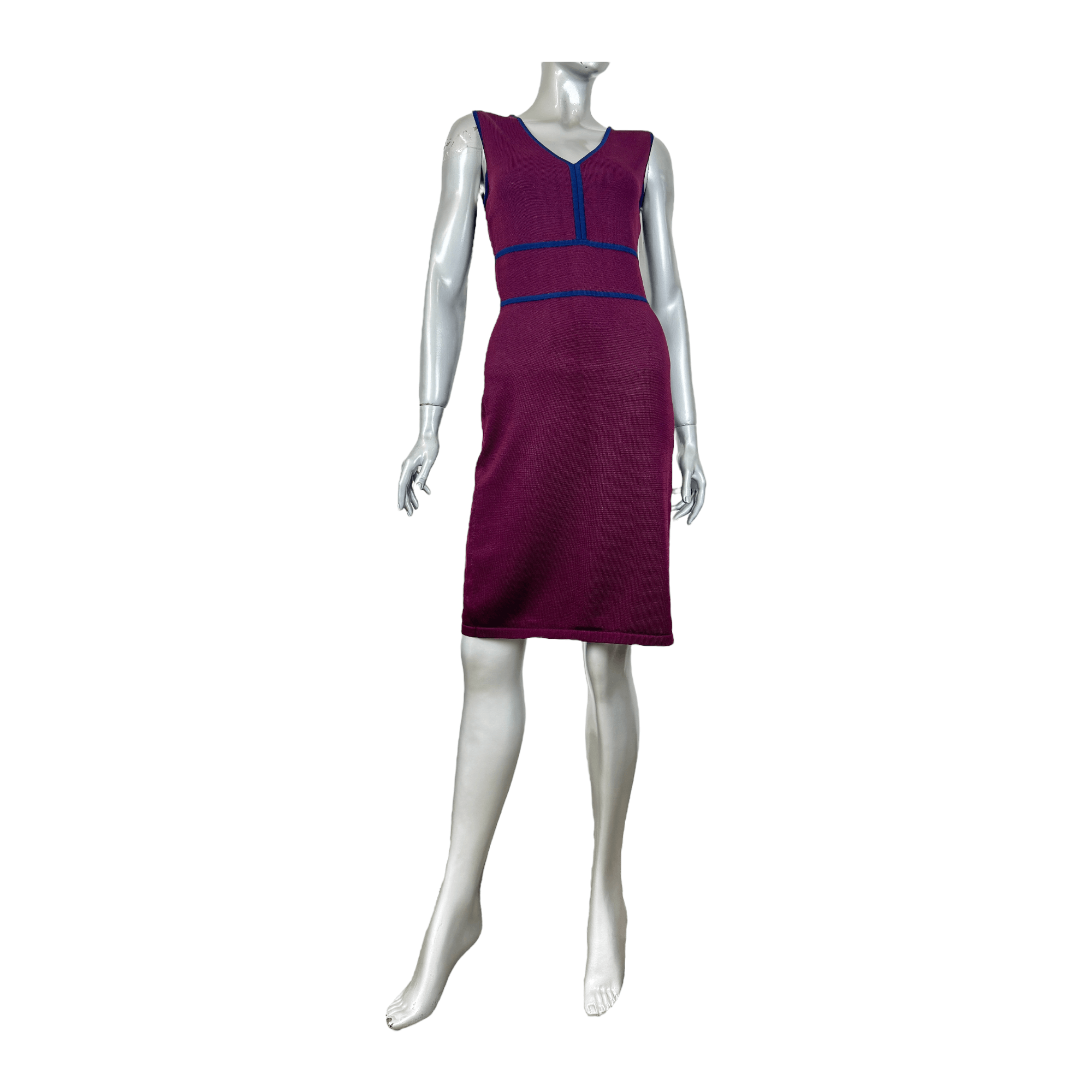 Lauren Ralph Lauren Ralph Lauren women's dress Bordeaux/Blue knit spring summer Size M / US 6-8 / IT 42-44 - 3 Thumbnail