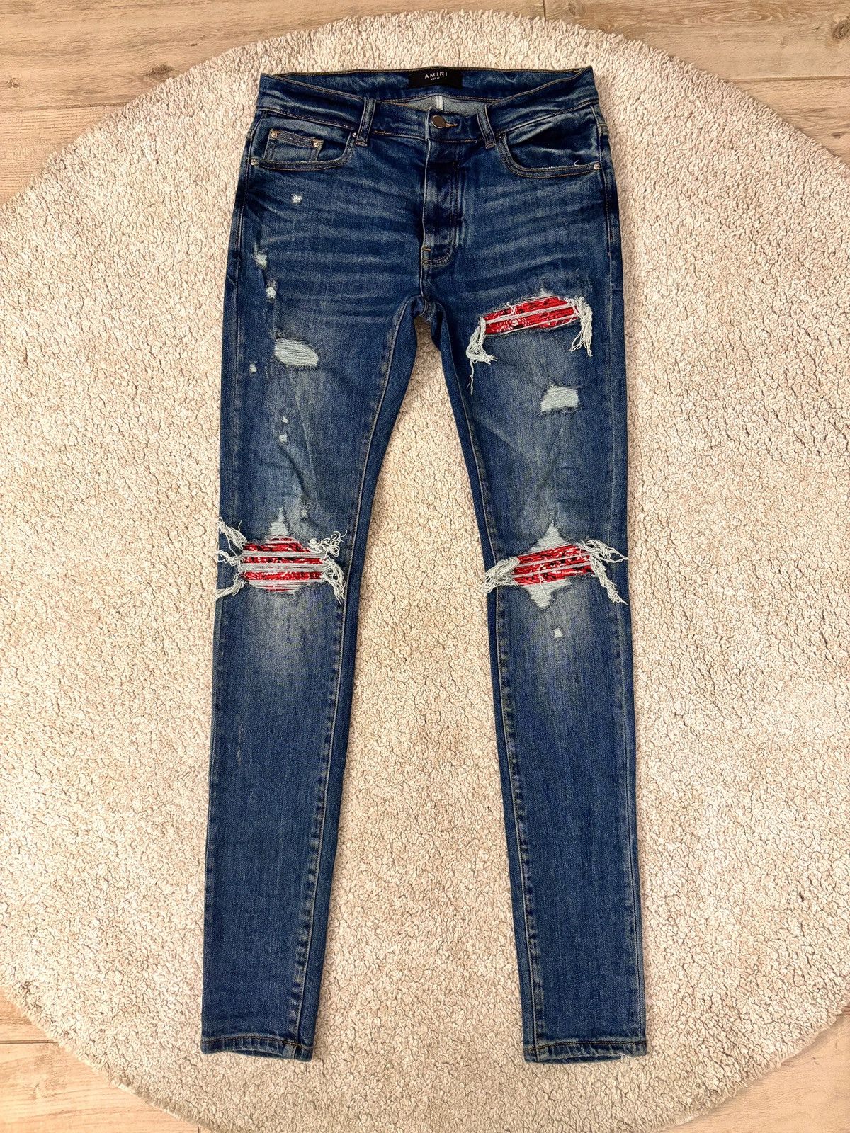 Amiri Amiri MX1 Jeans Deep Classic Indigo Black Patch Size 30 