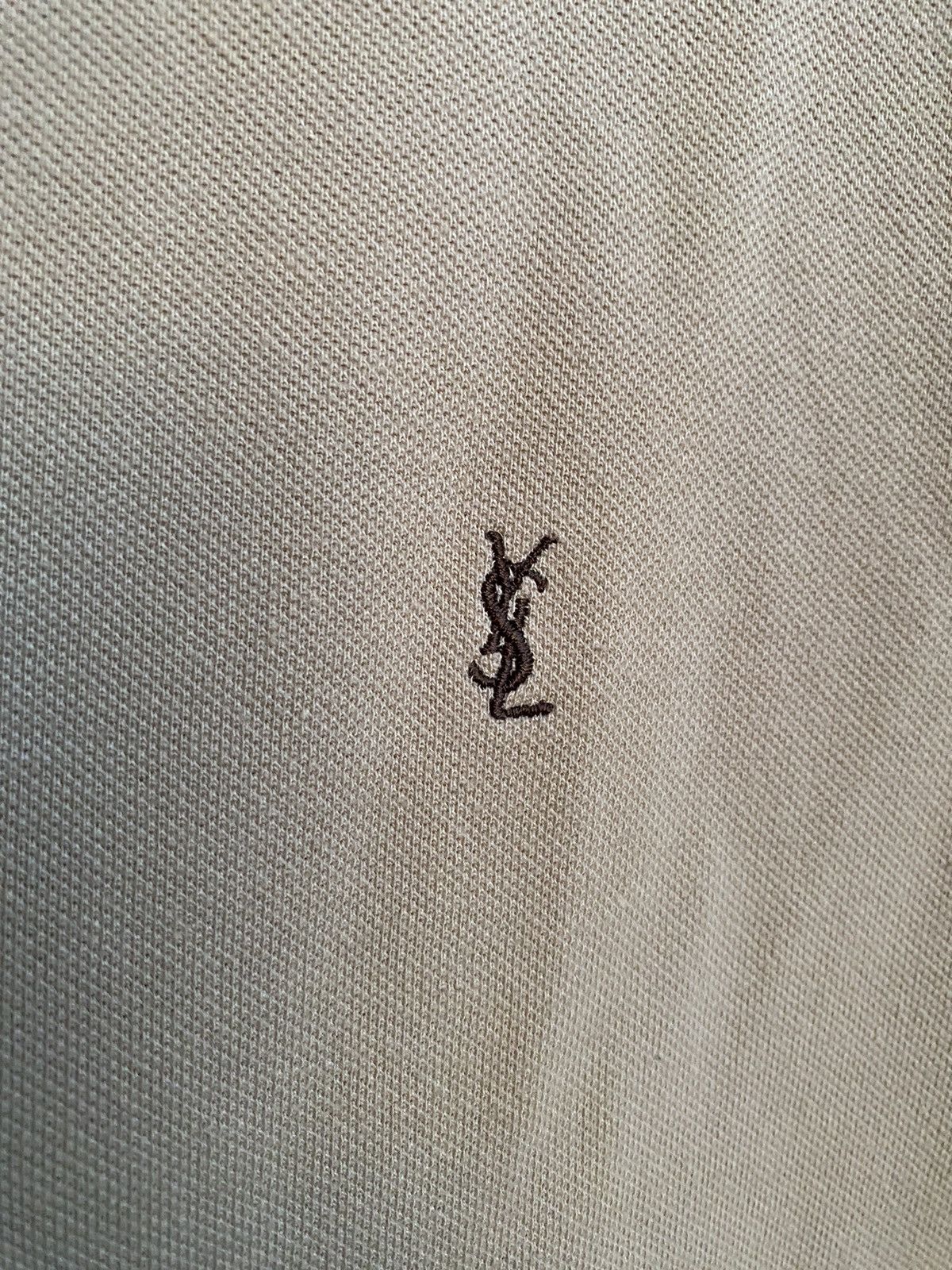 Yves Saint Laurent Beige YSL Polo Shirt Tan YSL T-shirt YSL Shirt Size US XL / EU 56 / 4 - 3 Thumbnail