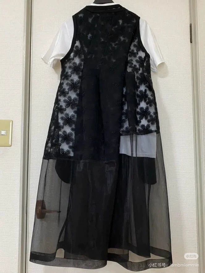 Comme des Garcons Comme des Garcons Lace tulle sleeveless dress black Size S / US 4 / IT 40 - 2 Thumbnail