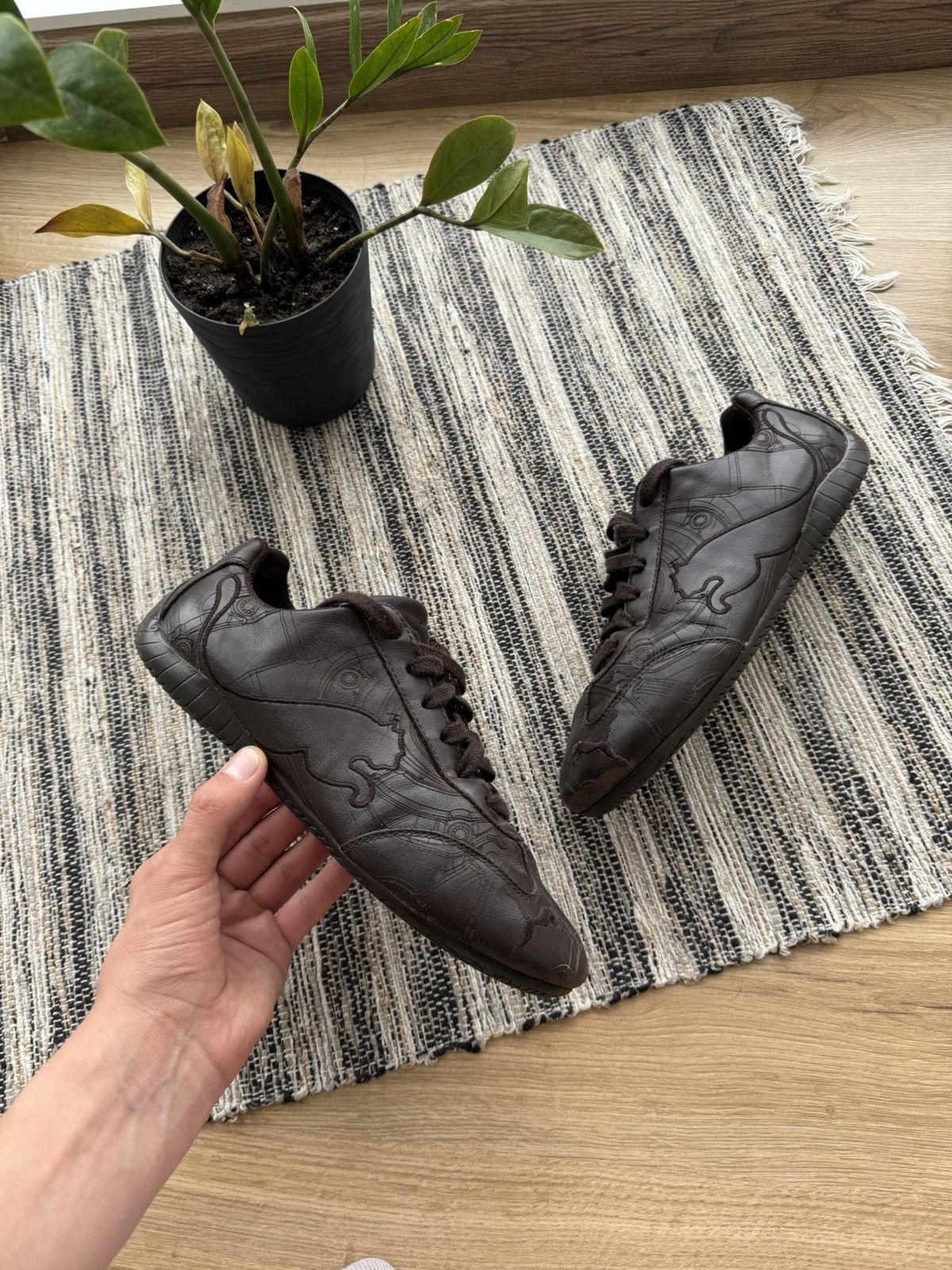 Puma Vintage Puma Speed Cut leather brown Y2K Shoes Size US 7.5 / EU 40-41 - 1 Thumbnail