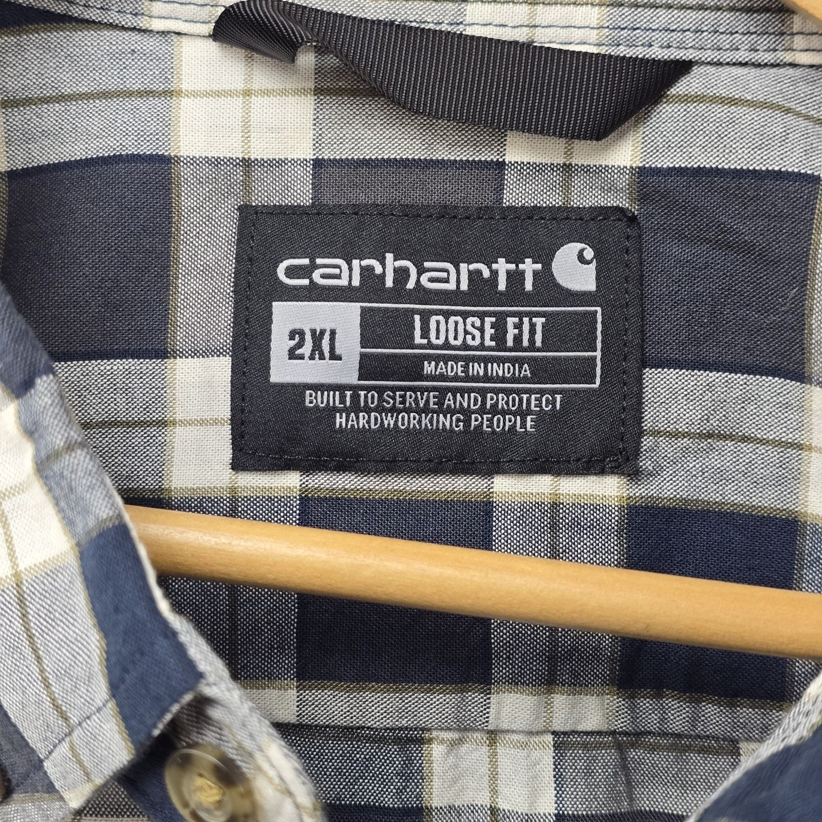 Carhartt Carhartt Loose Fit Long Sleeve Button-Up Shirt Men XXL Plaid Size US XXL / EU 58 / 5 - 5 Thumbnail
