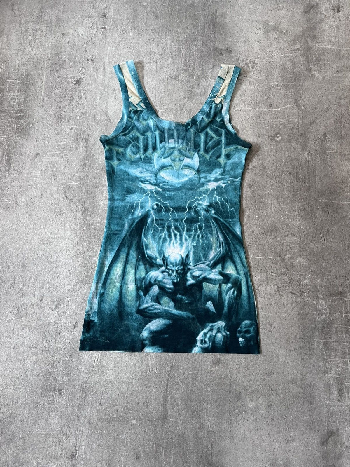 Jean Paul Gaultier Jean Paul Gaultier S/S 2001 Satan tatto mesh tank top Size US L / EU 52-54 / 3 - 1 Thumbnail