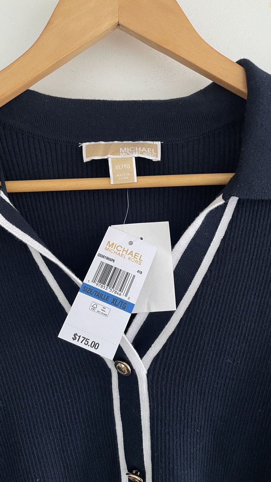 Michael Kors BLEU CARDIGAN MICHAEL KORS (L) Size L / US 10 / IT 46 - 2 Thumbnail