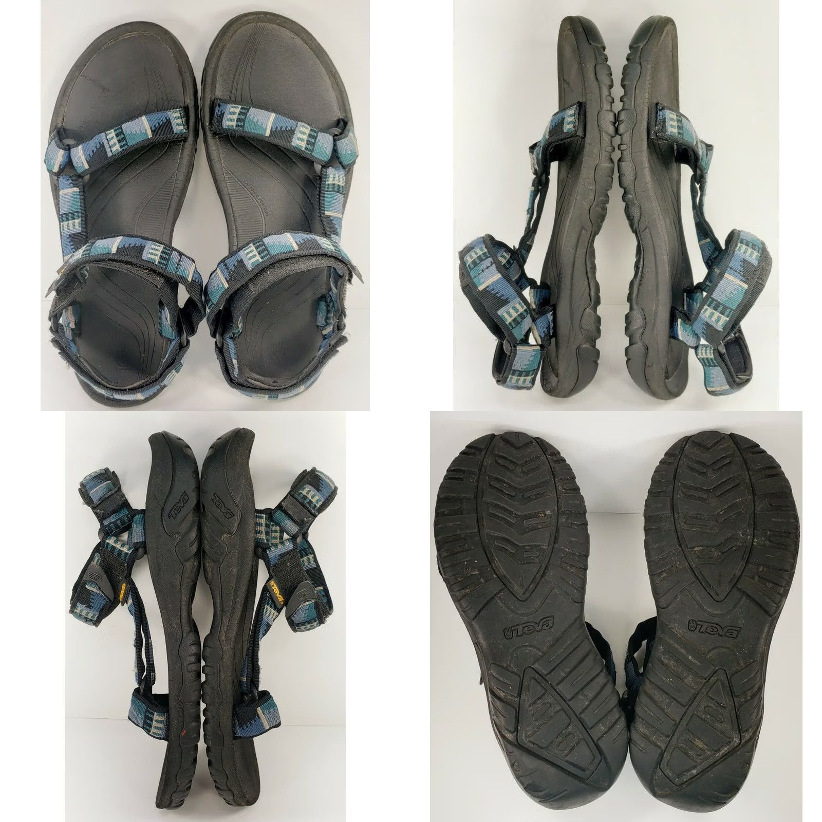 Teva Teva Hurricane XLT M Peaks Blue Gray Multicolor Geometric Pattern Sandal 11 Mens 4156 Size ONE SIZE - 8 Thumbnail