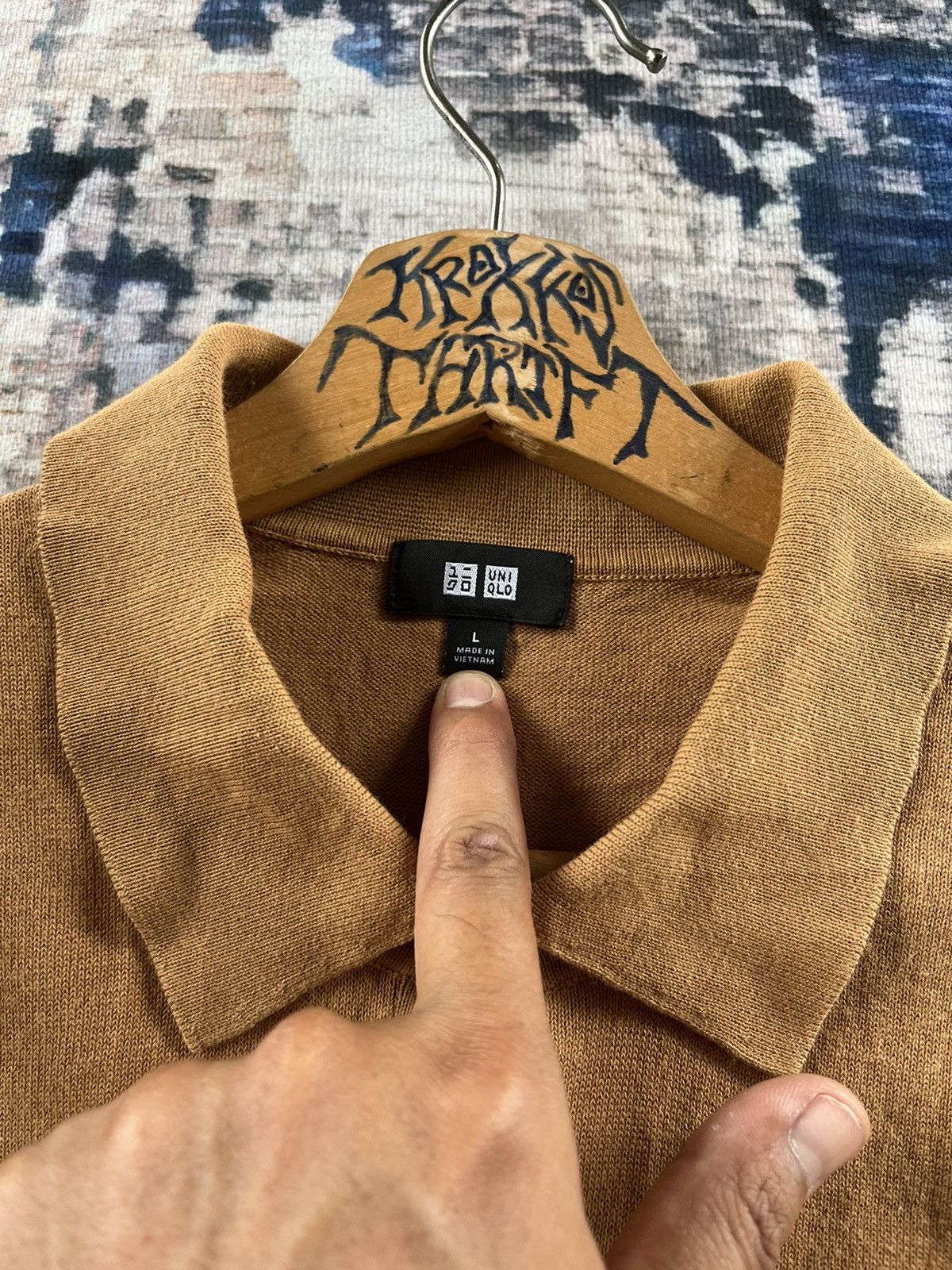 Japanese Brand × Uniqlo 🔥UNIQLO Collar Polo Tees Half Button Size US L / EU 52-54 / 3 - 2 Thumbnail