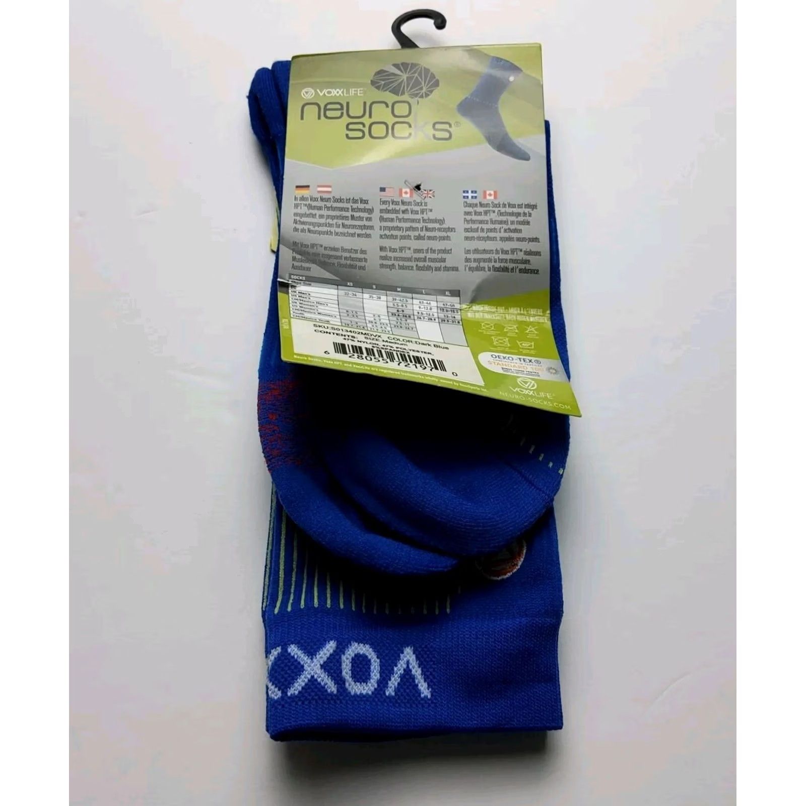 Alife Voxx Life Stasis Neuro Socks Athletic Crew Blue Size M W 7.5-11 M 6-9 Mens Size ONE SIZE - 3 Thumbnail