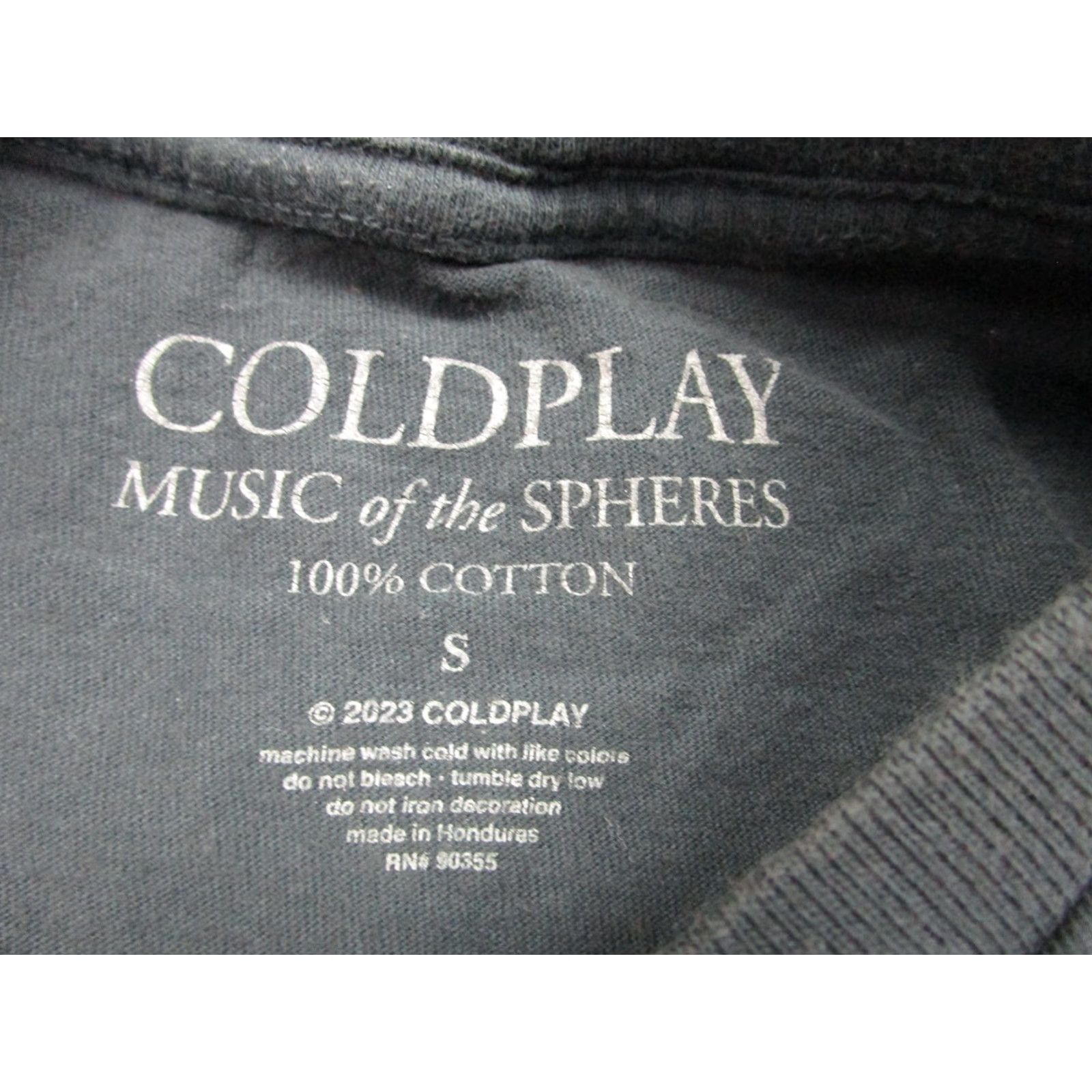 Vintage Coldplay Shirt Mens Small Black Music Of The Spheres Live 2023 Tour Rose Bowl LA Size US S / EU 44-46 / 1 - 7 Thumbnail