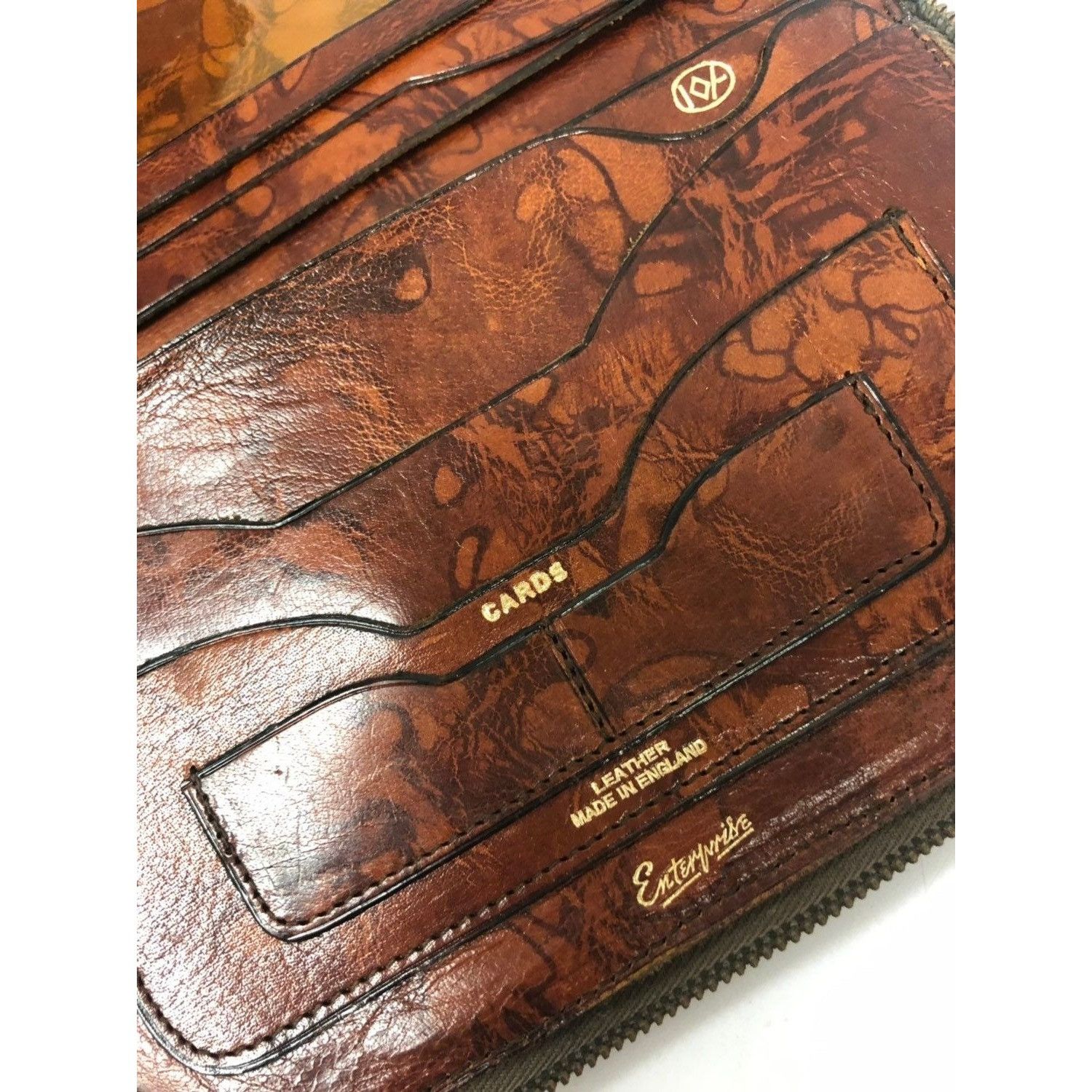 Other Vtg Enterprise England Brown Leather BoHo Hippie Wallet Size ONE SIZE - 4 Thumbnail